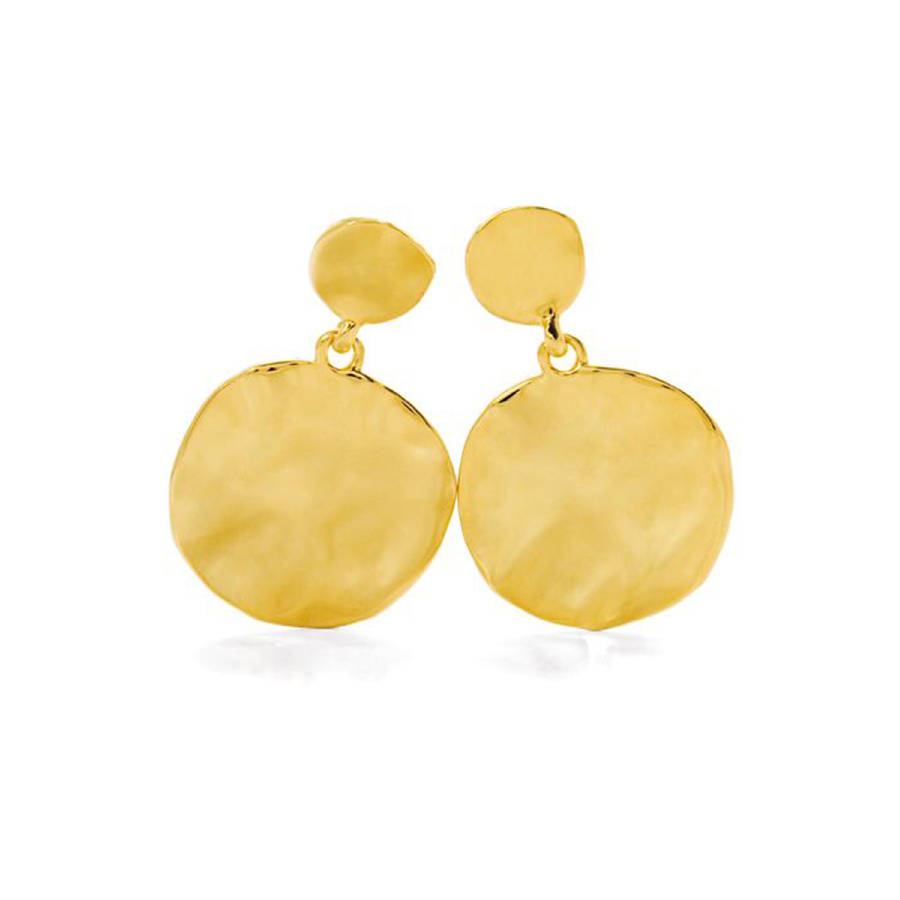 Boucles d'oreilles finition or jaune 18K - Seriri