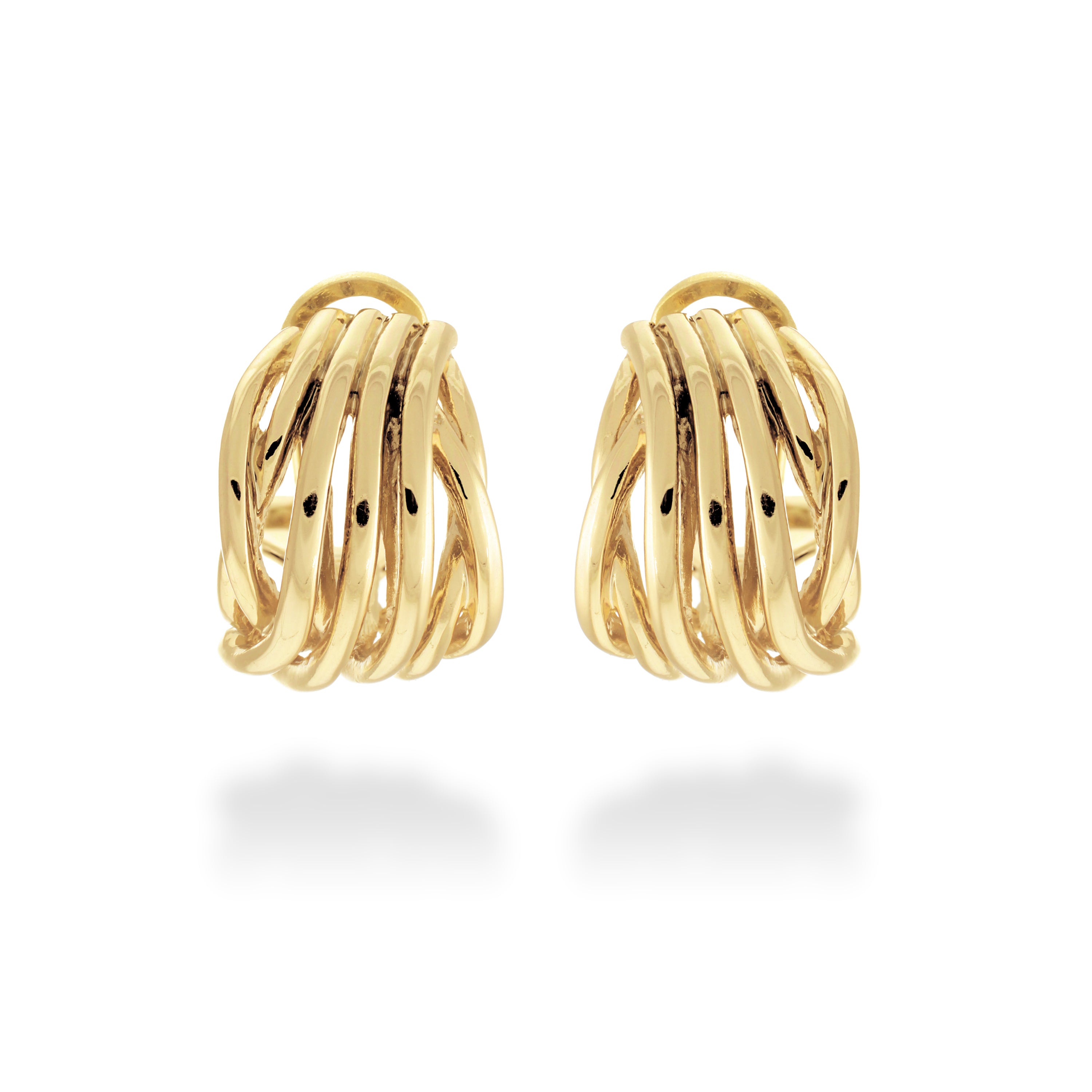 Pendientes acabados en oro amarillo 18K - Goga