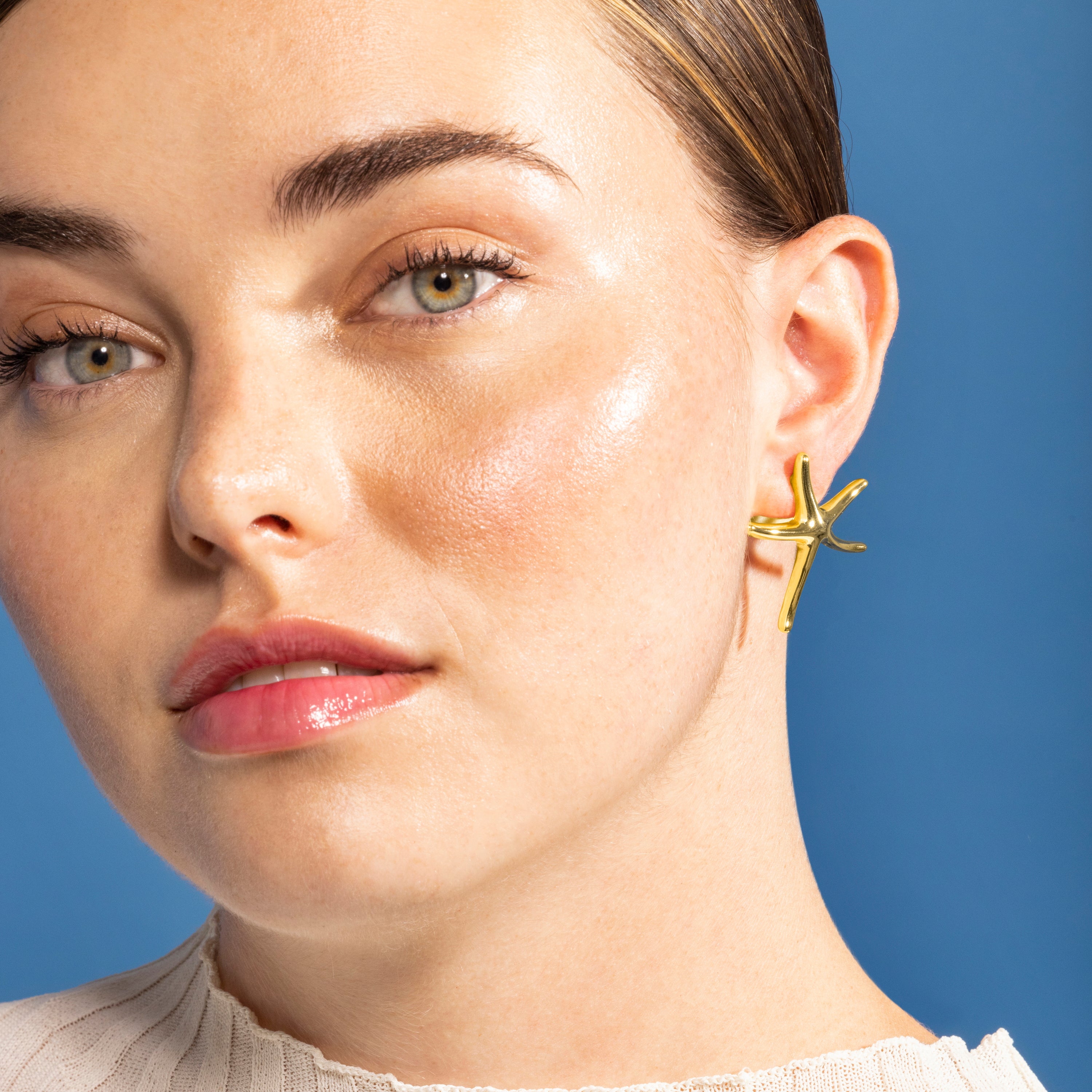 Boucles d'oreilles finition or jaune 18K - Amiri