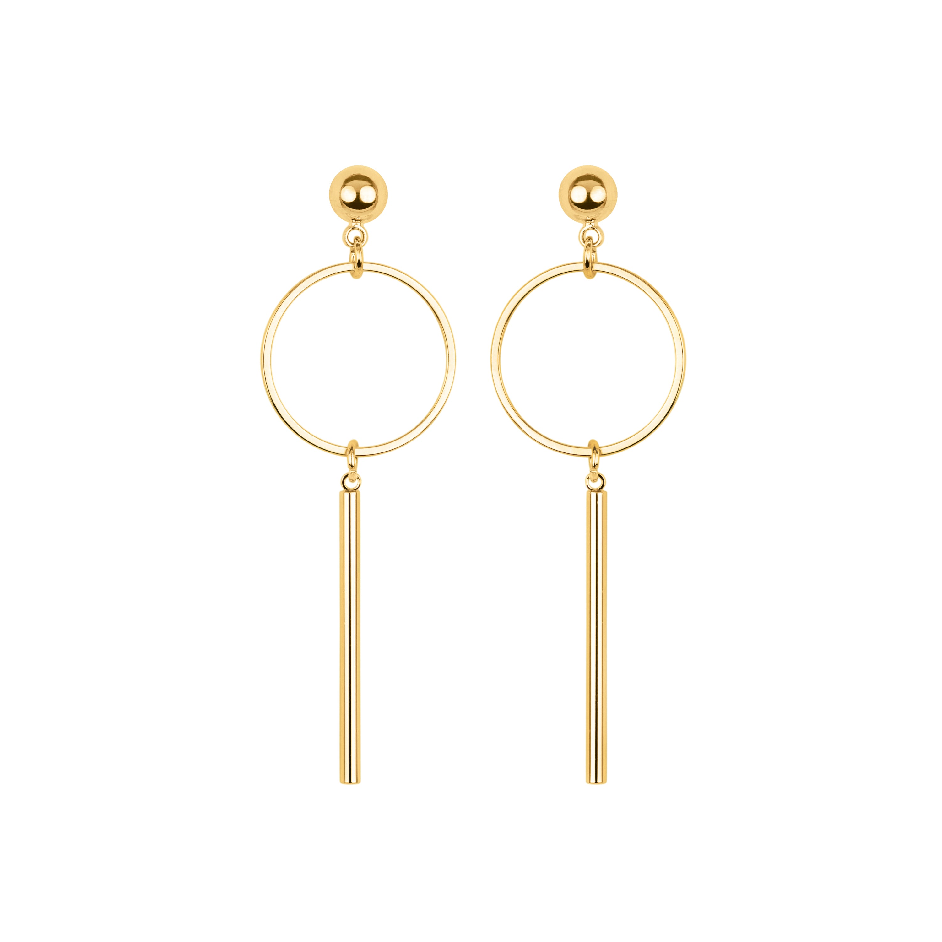 Boucles d'oreilles finition or jaune 18K - Coion