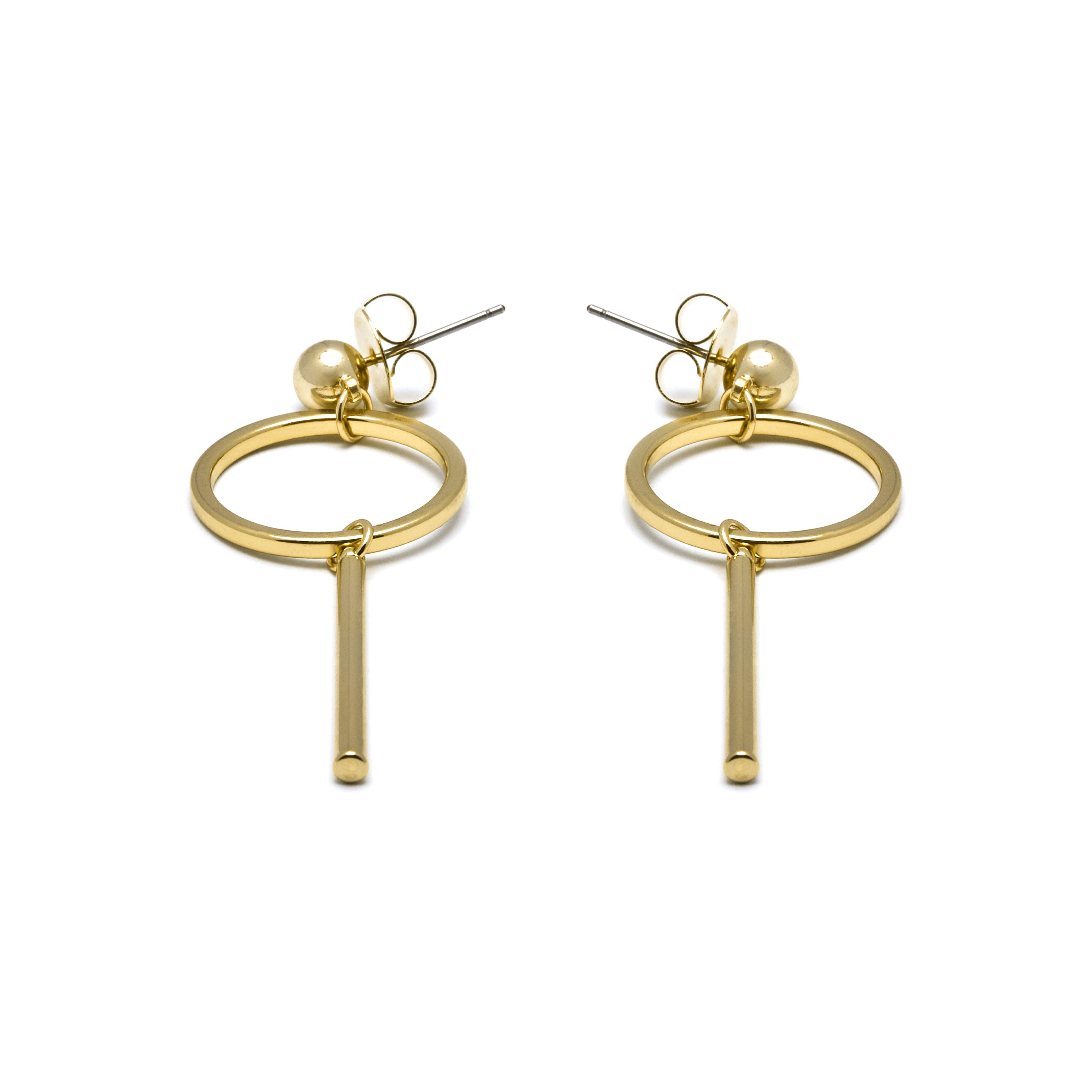 Earrings finished in 18K yellow gold - Coion