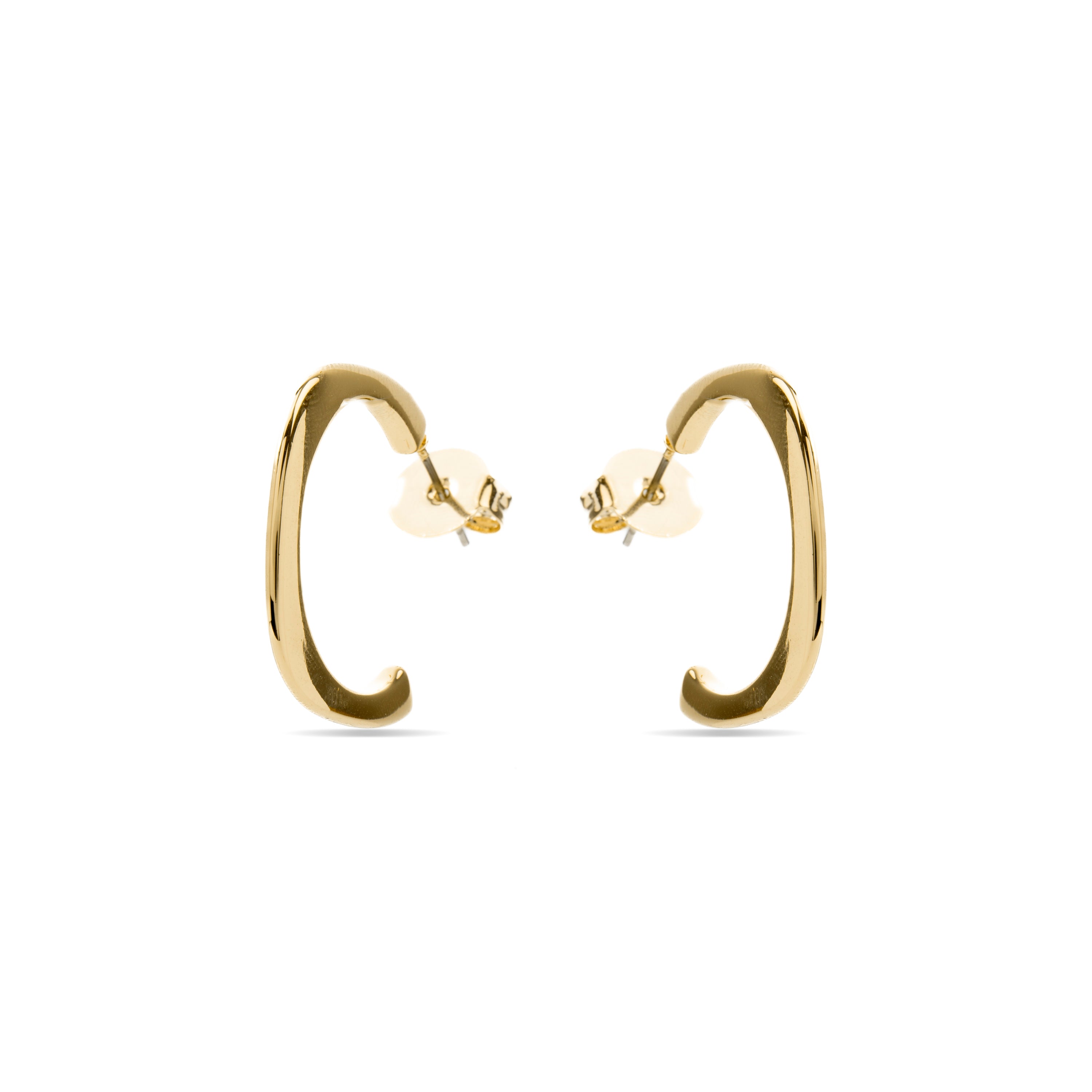 20mm diameter rhodium finished earrings - Evly