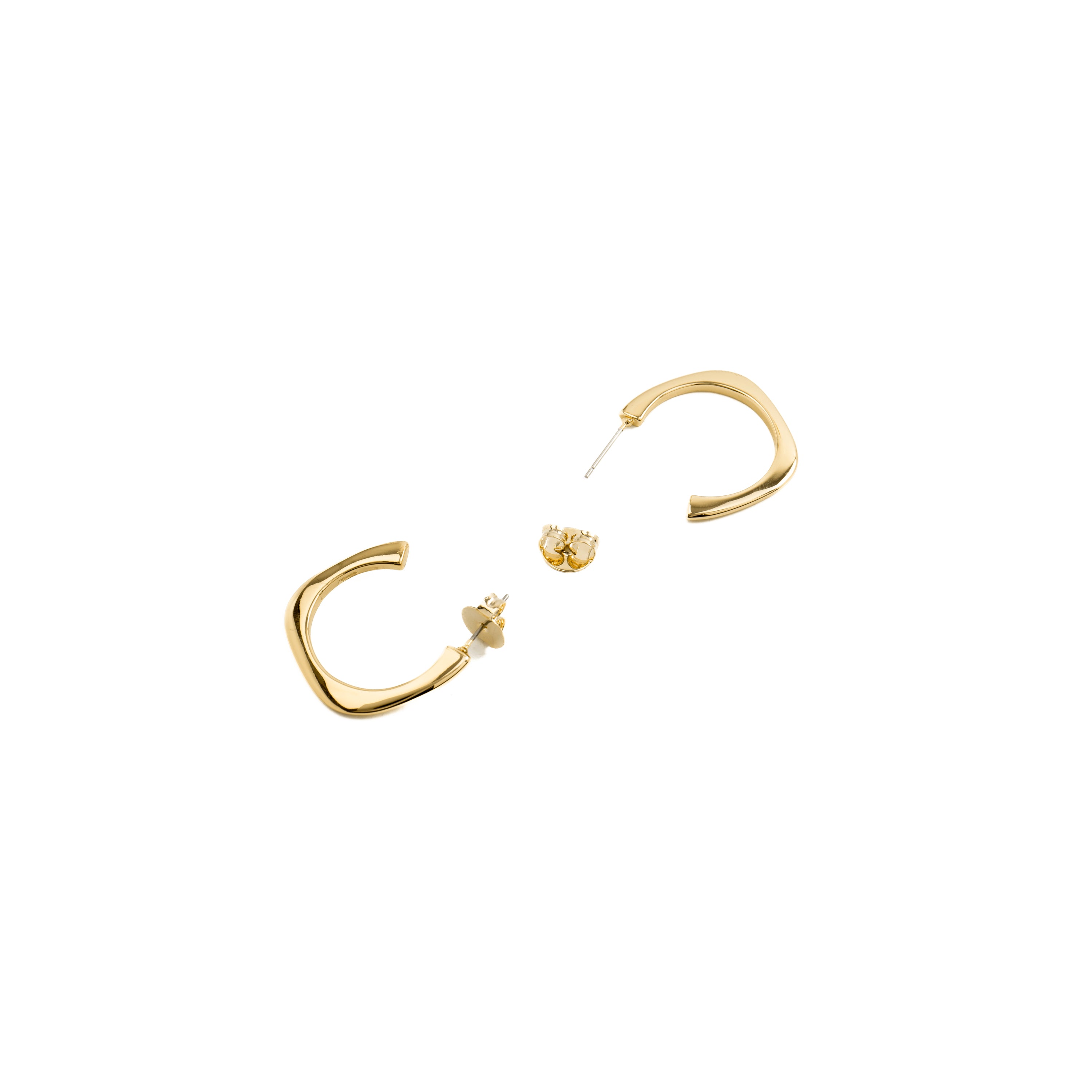 20mm diameter rhodium finished earrings - Evly