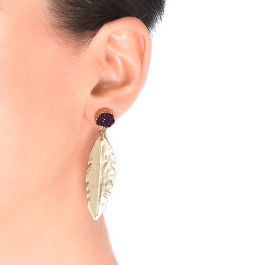 Boucles d'oreilles finition or jaune 18K - Wamuru