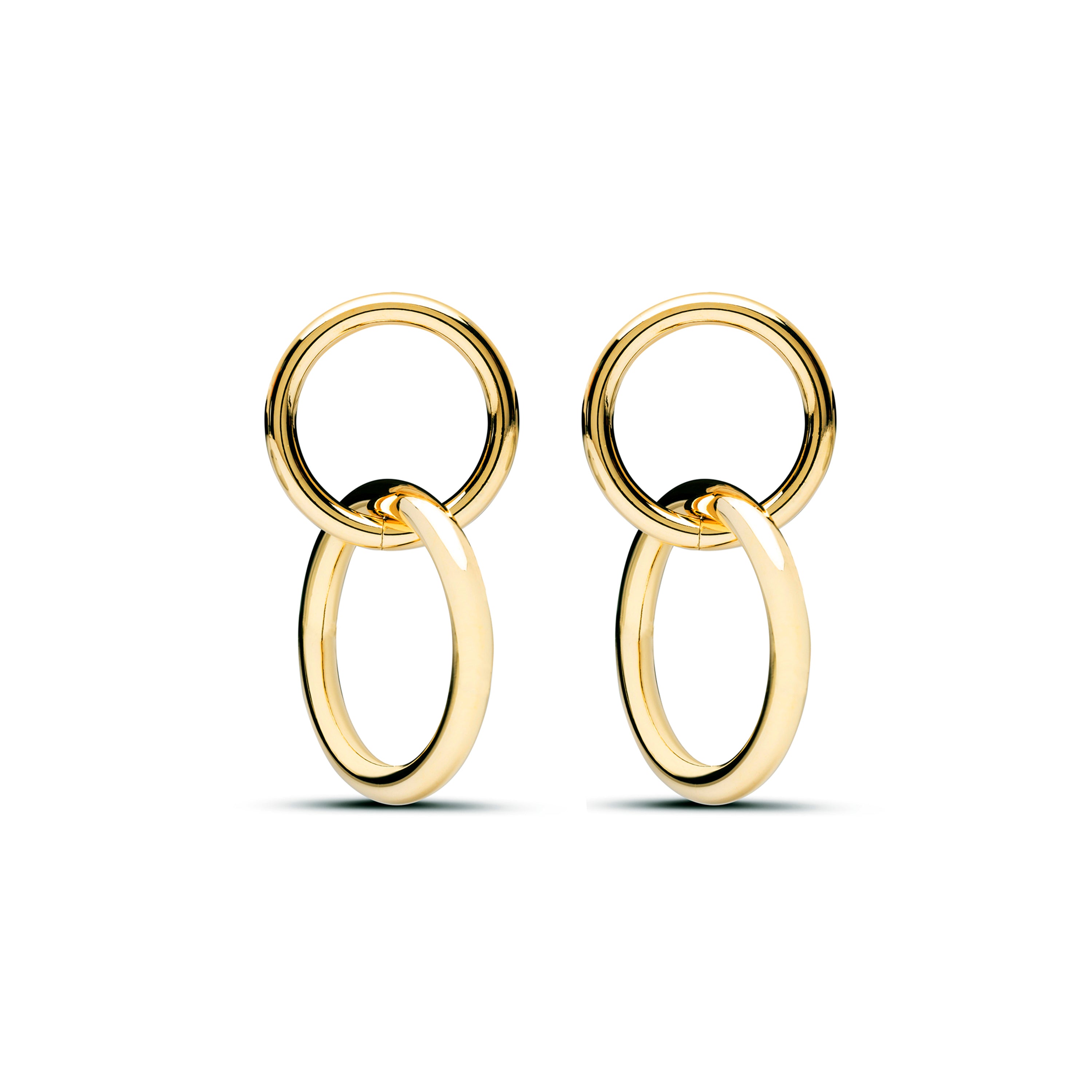 Boucles d'oreilles Rada finies en or jaune 18 carats