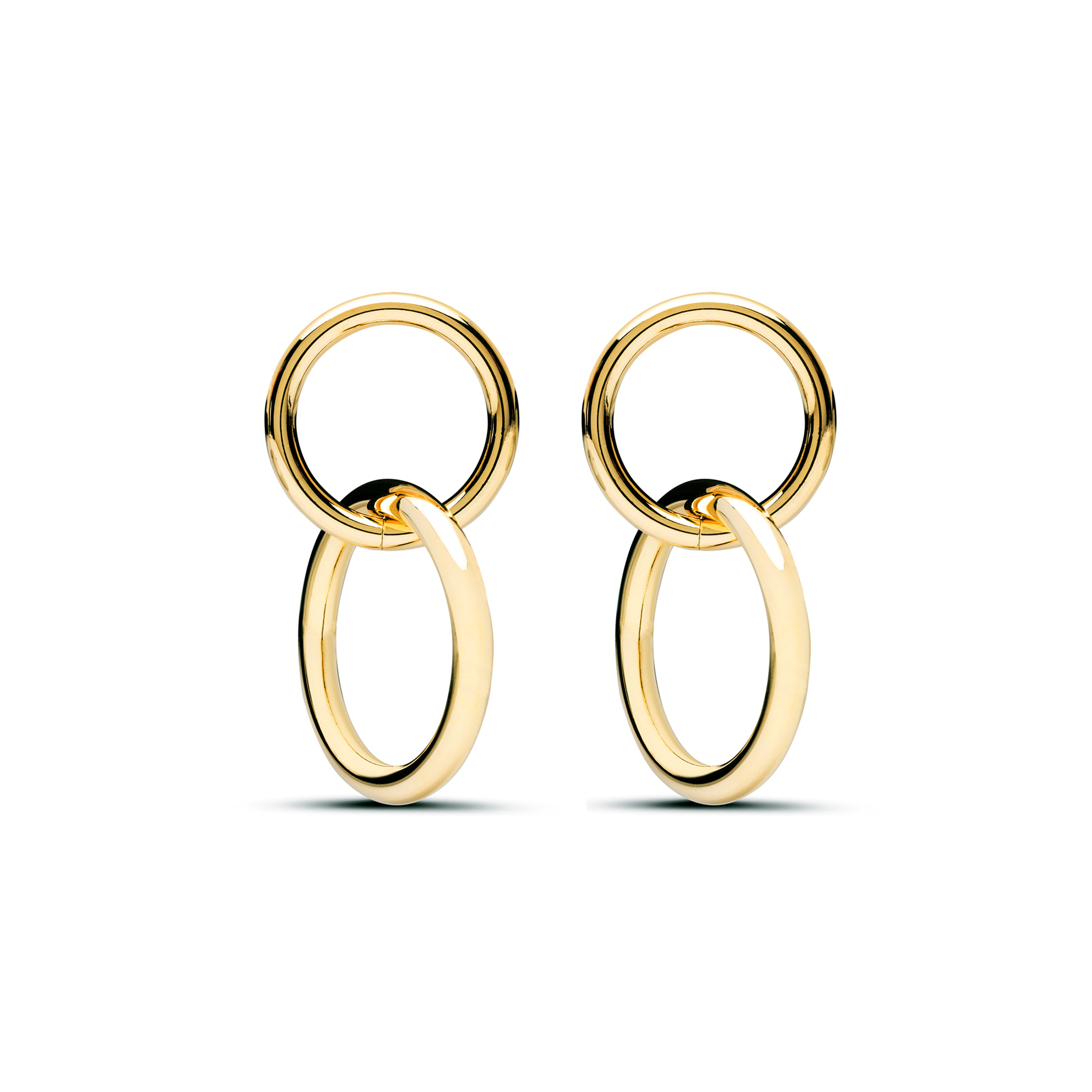 Brincos acabados em ouro amarelo 18K - Rada