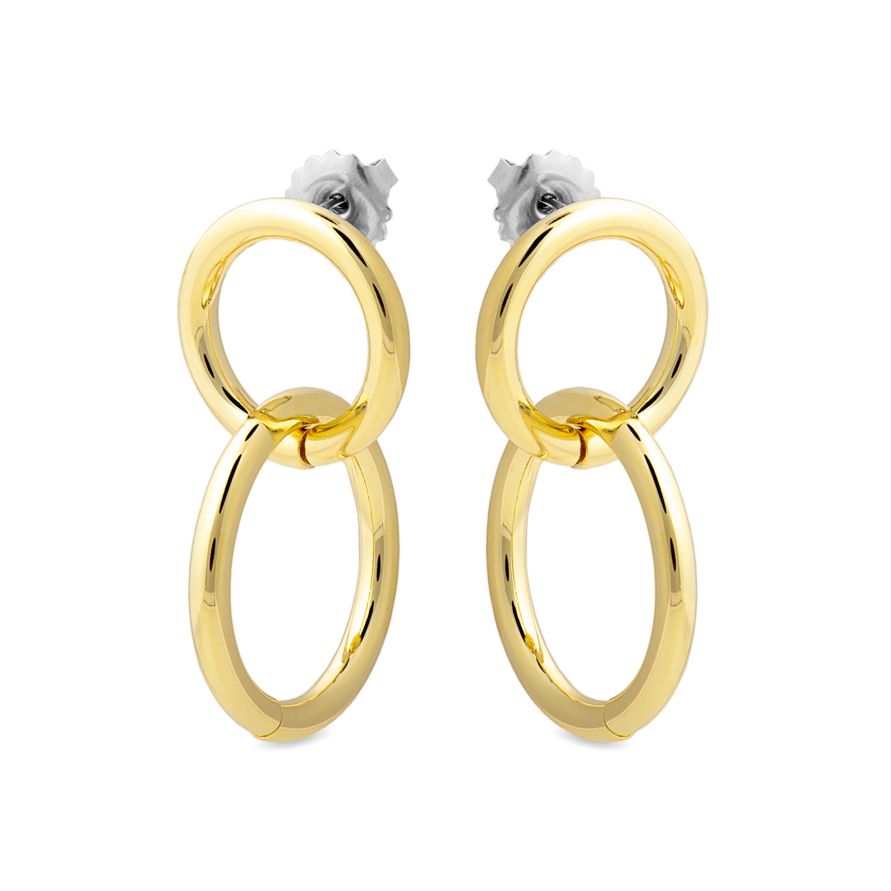 Brincos acabados em ouro amarelo 18K - Rada