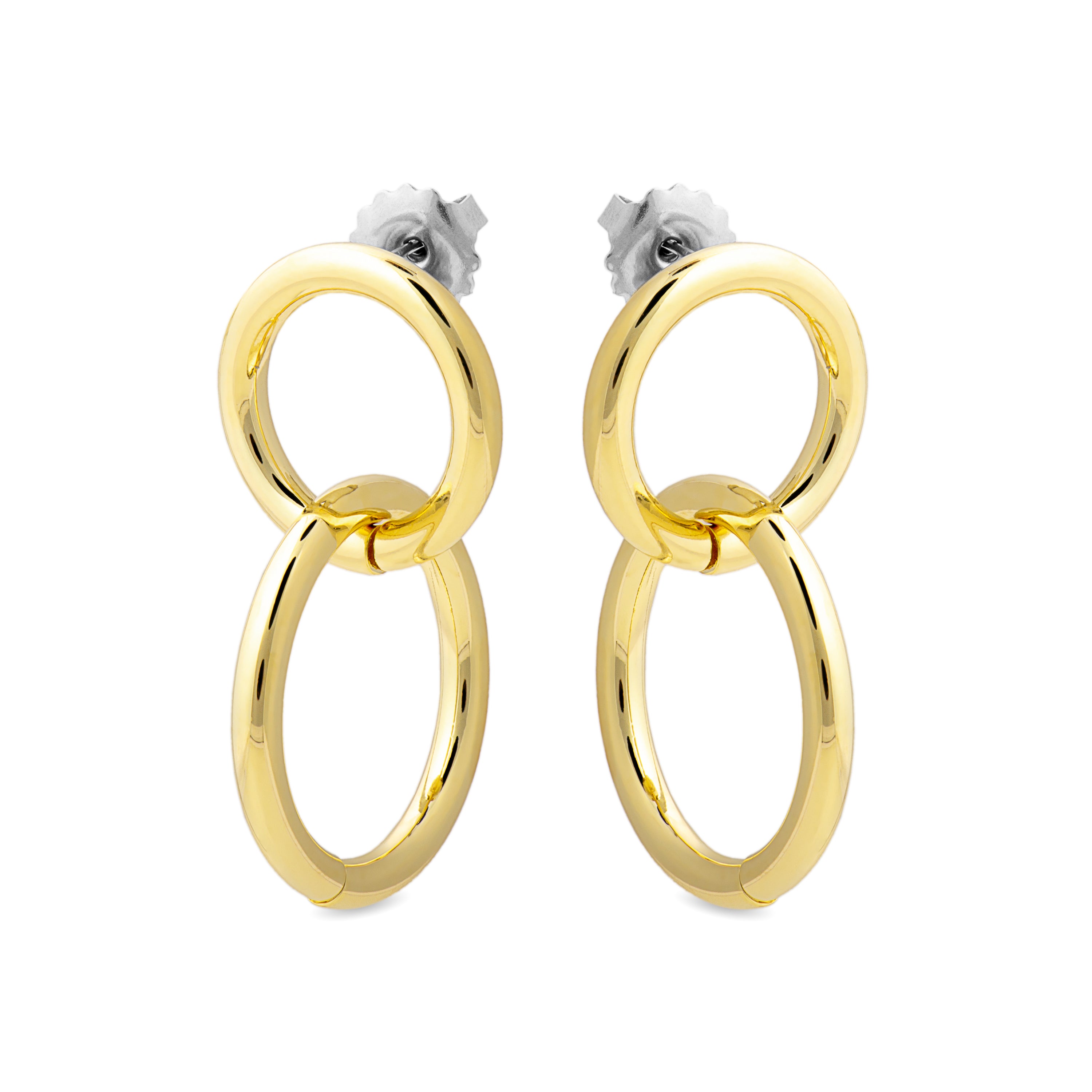 Boucles d'oreilles Rada finies en or jaune 18 carats