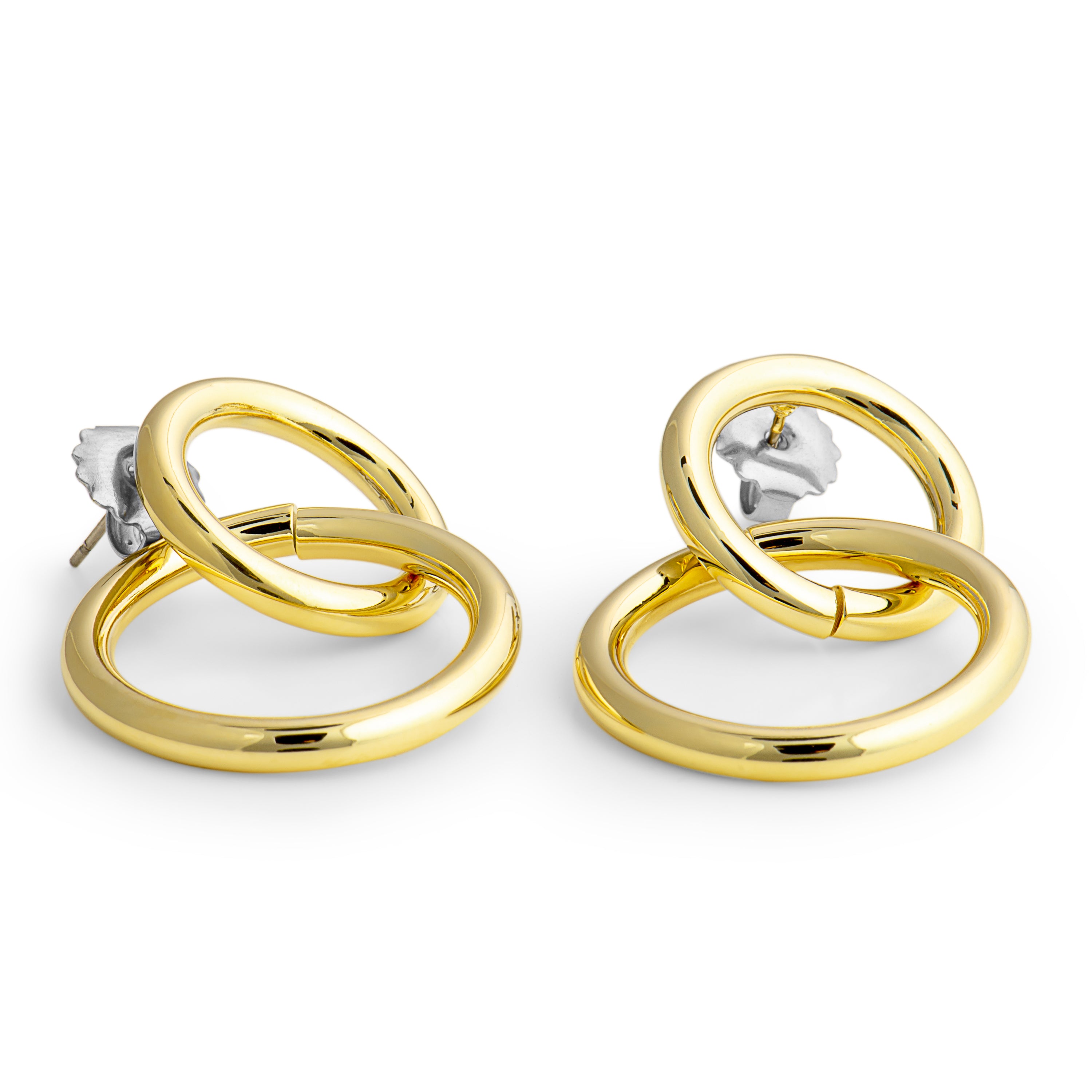 Brincos acabados em ouro amarelo 18K - Rada