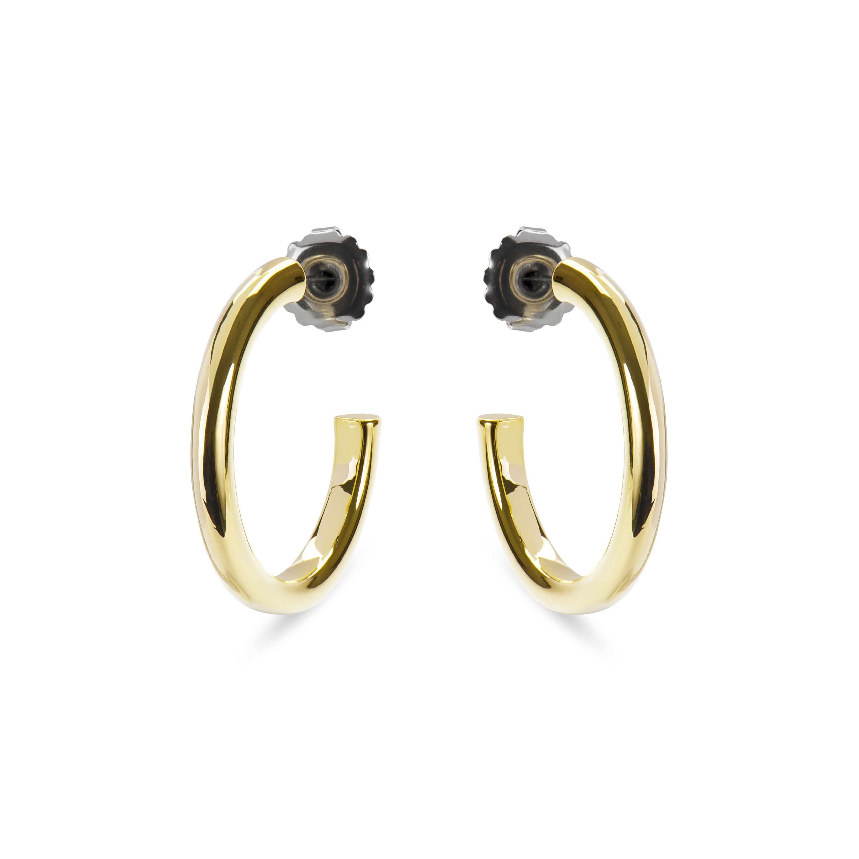 29mm diameter earrings 18K Yellow Gold finish - Dancir