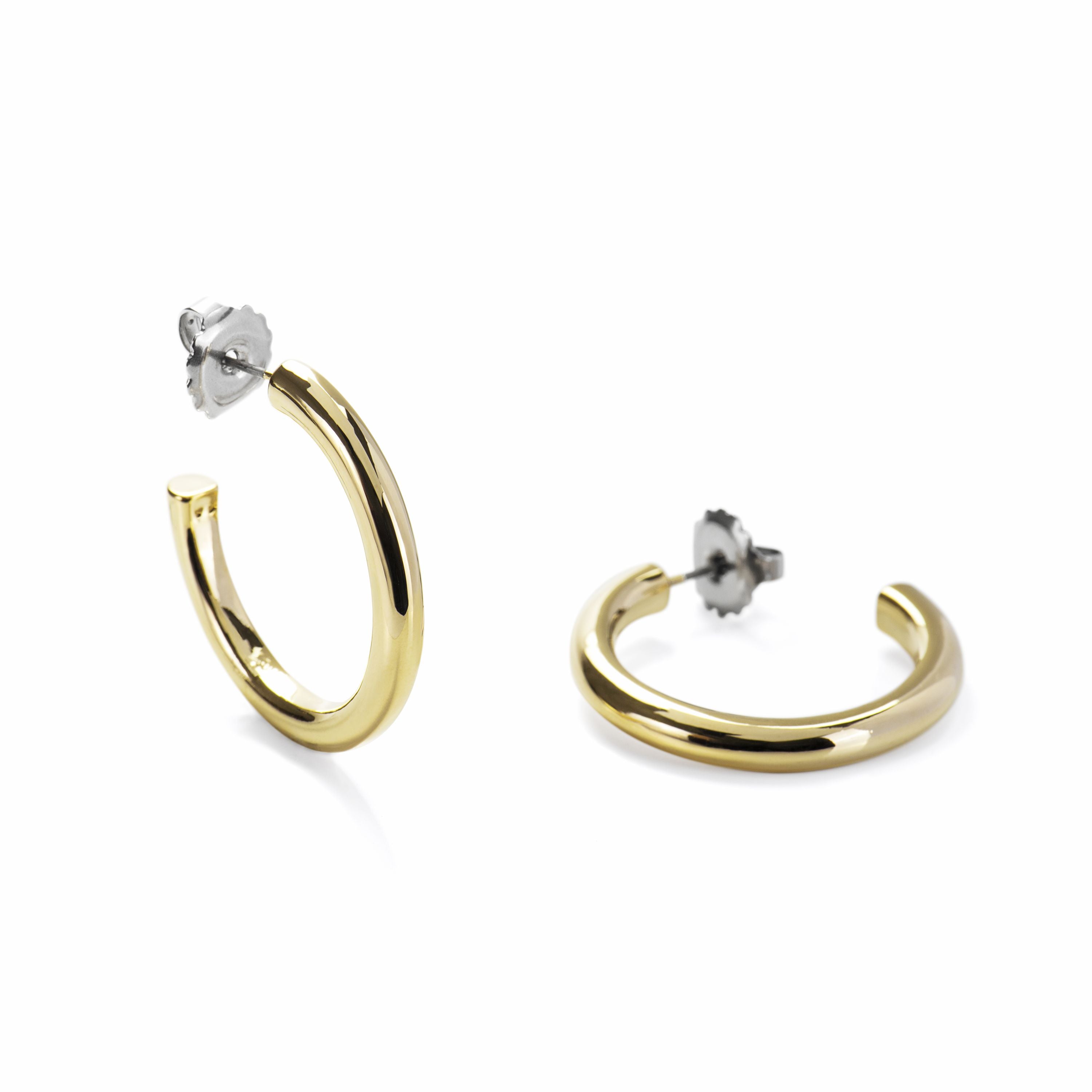29mm diameter earrings 18K Yellow Gold finish - Dancir