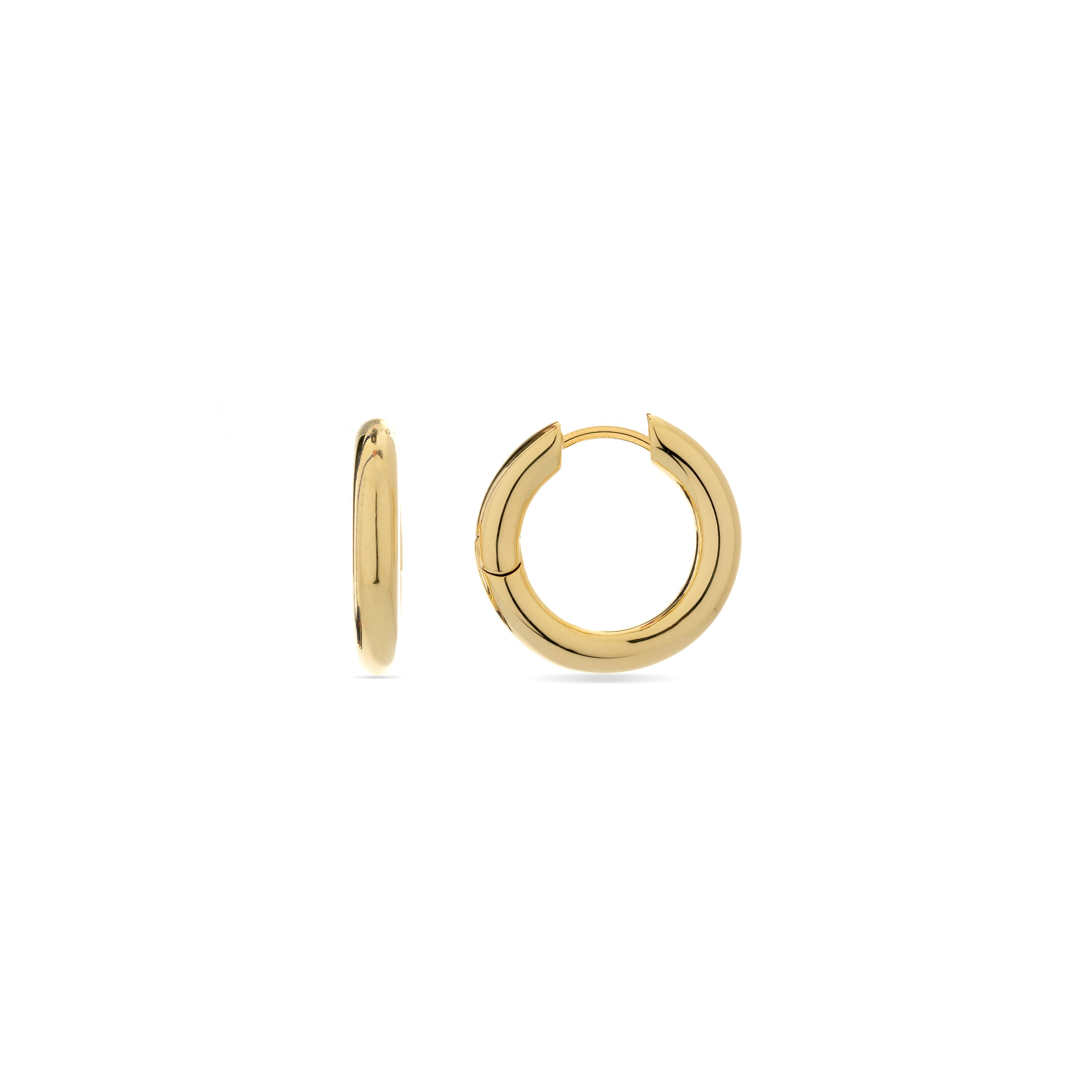 Ohrringe mit 12mm Durchmesser, 18K Gelbgold-Finish - Sinem