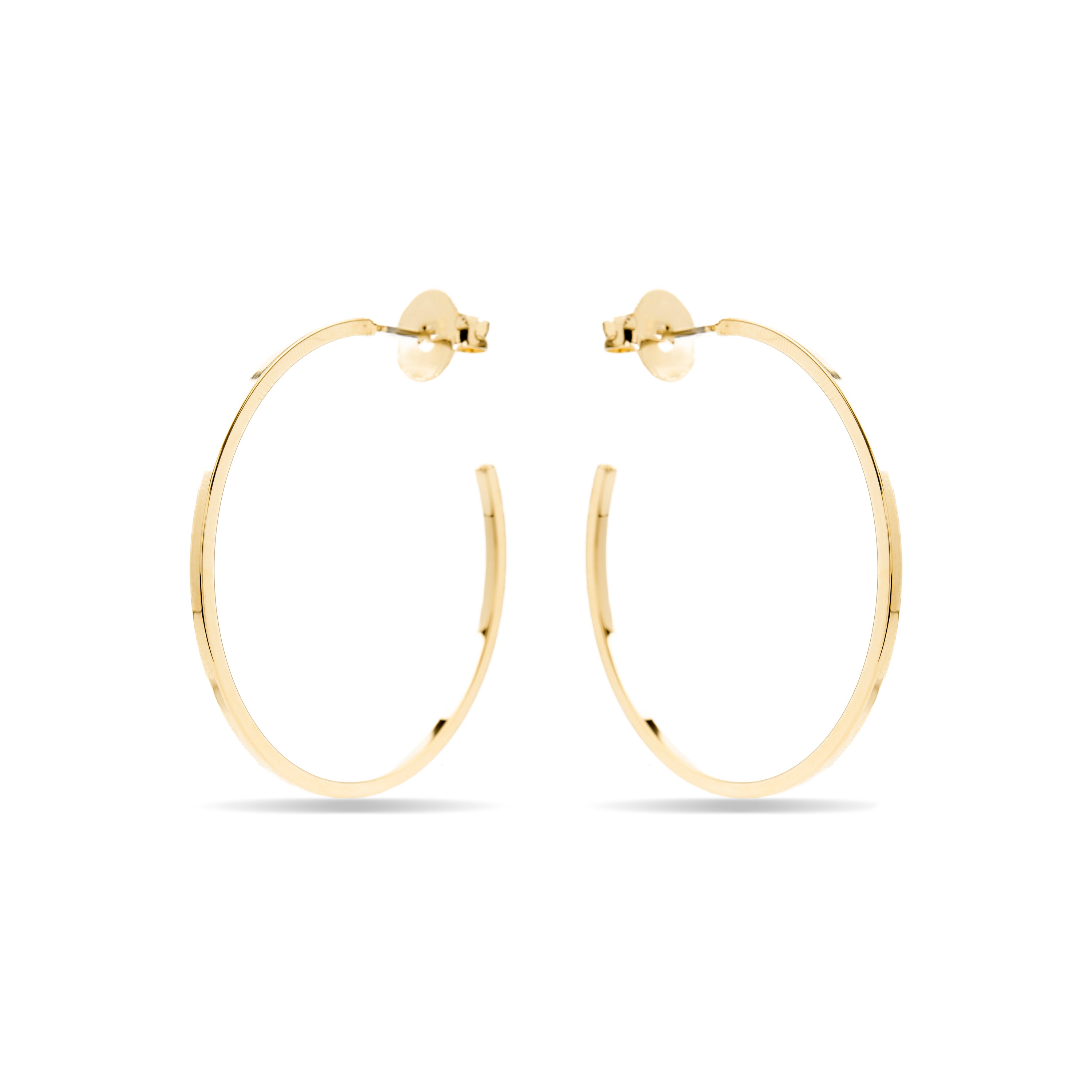 48mm diameter earrings 18K Yellow Gold finish - Nemar