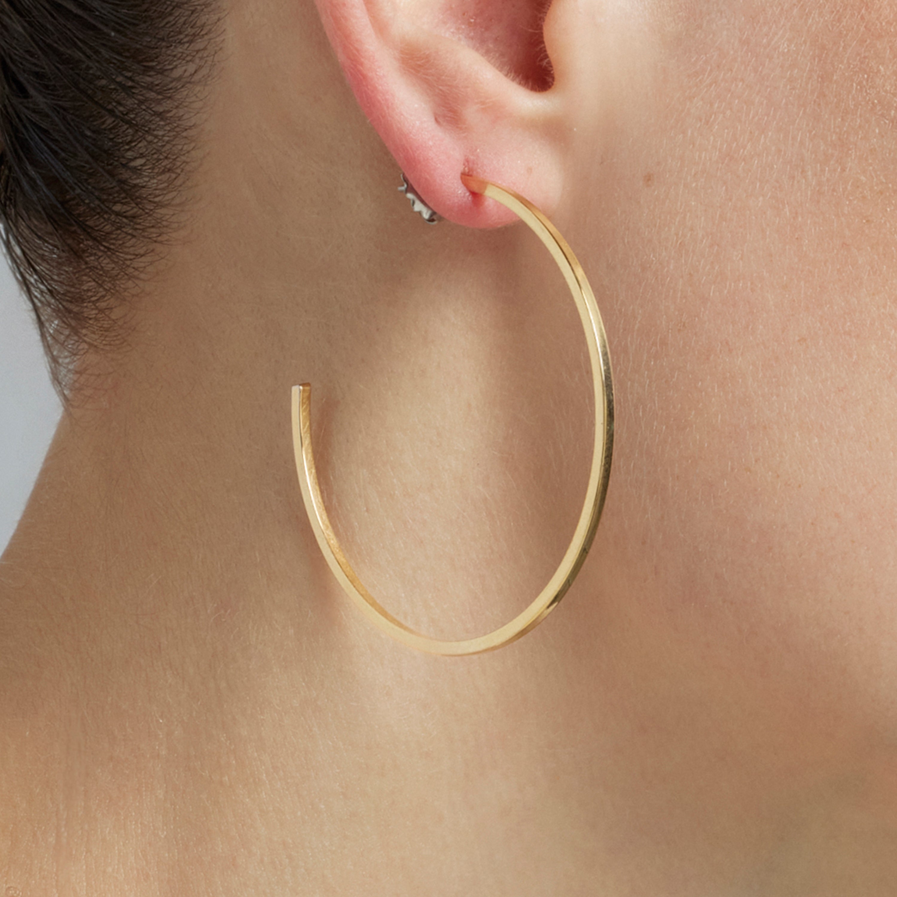 48mm diameter earrings 18K Yellow Gold finish - Nemar