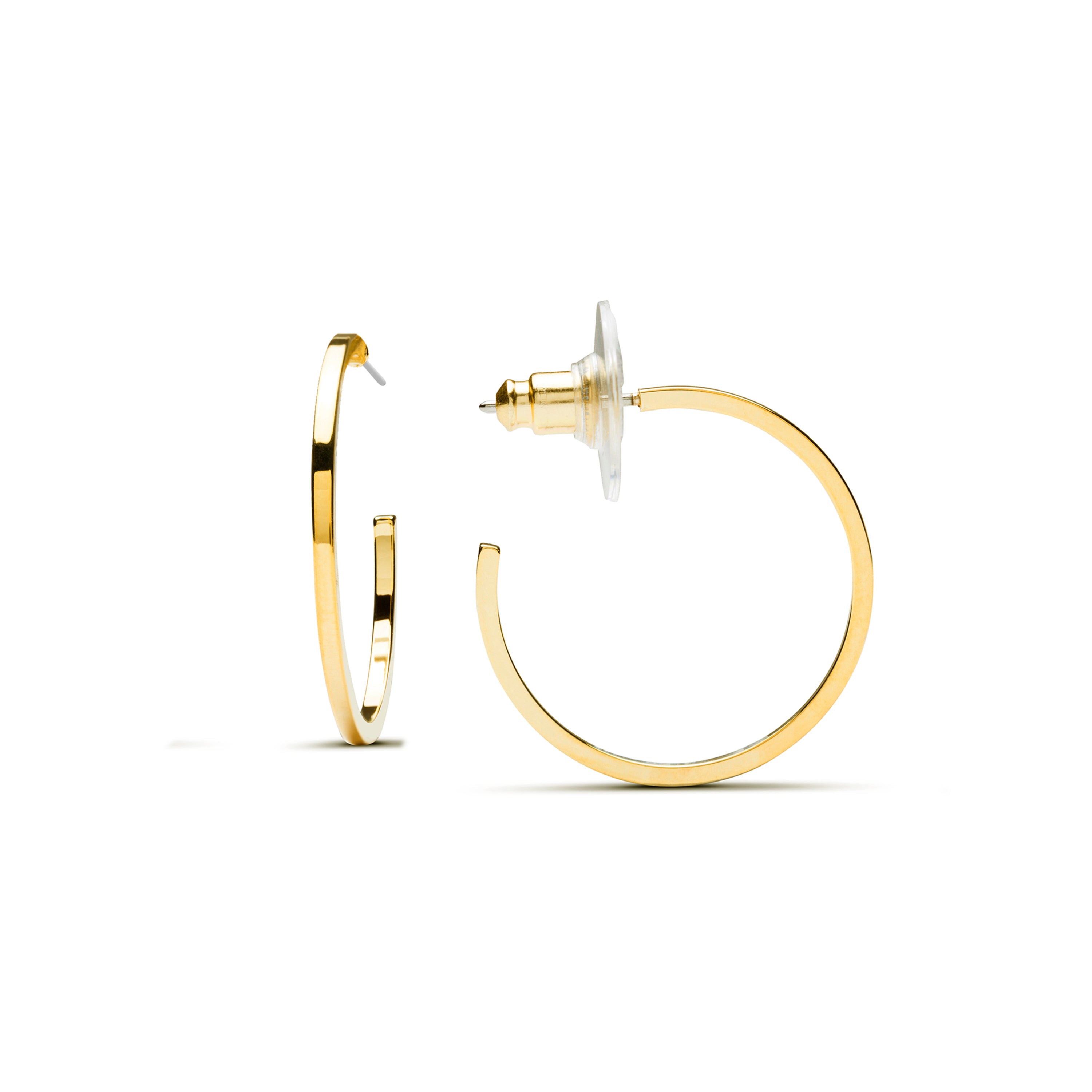Brincos de 27mm de diâmetro acabamento Ouro Amarelo de 18K - Baal