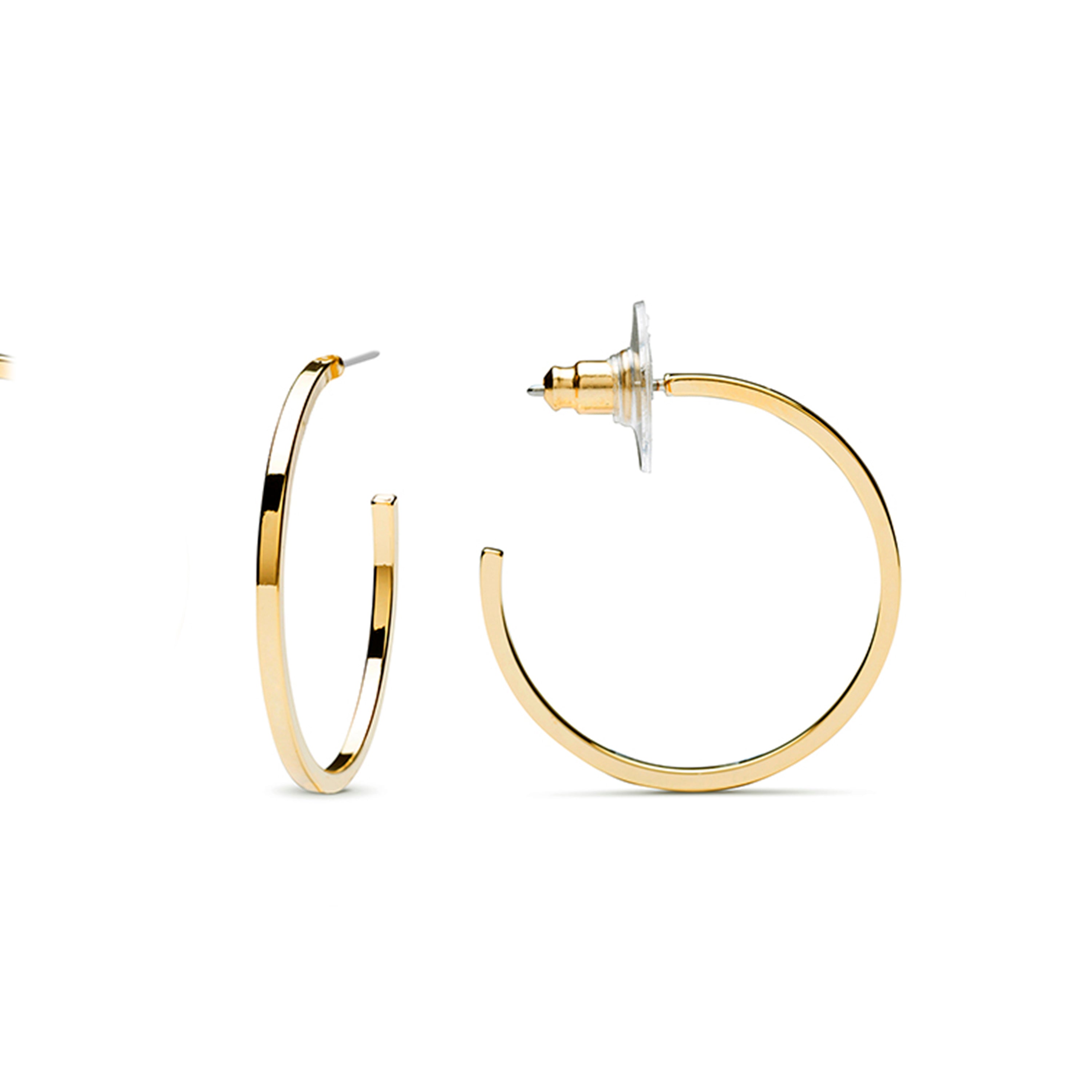 Ohrringe mit 20mm Durchmesser, 18K Gelbgold-Finish - Tellahe