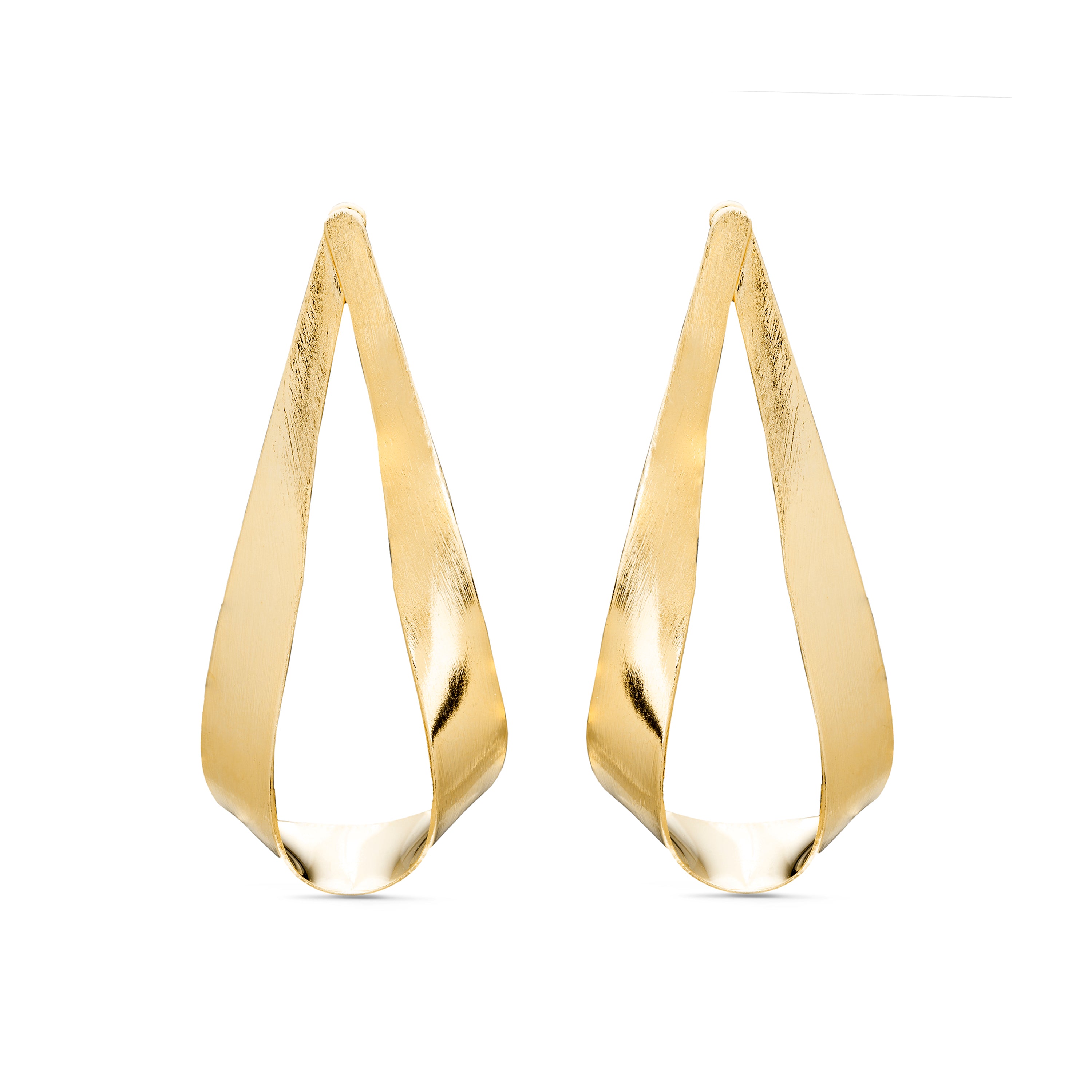 Pendientes acabados en oro amarillo 18K - Anaot