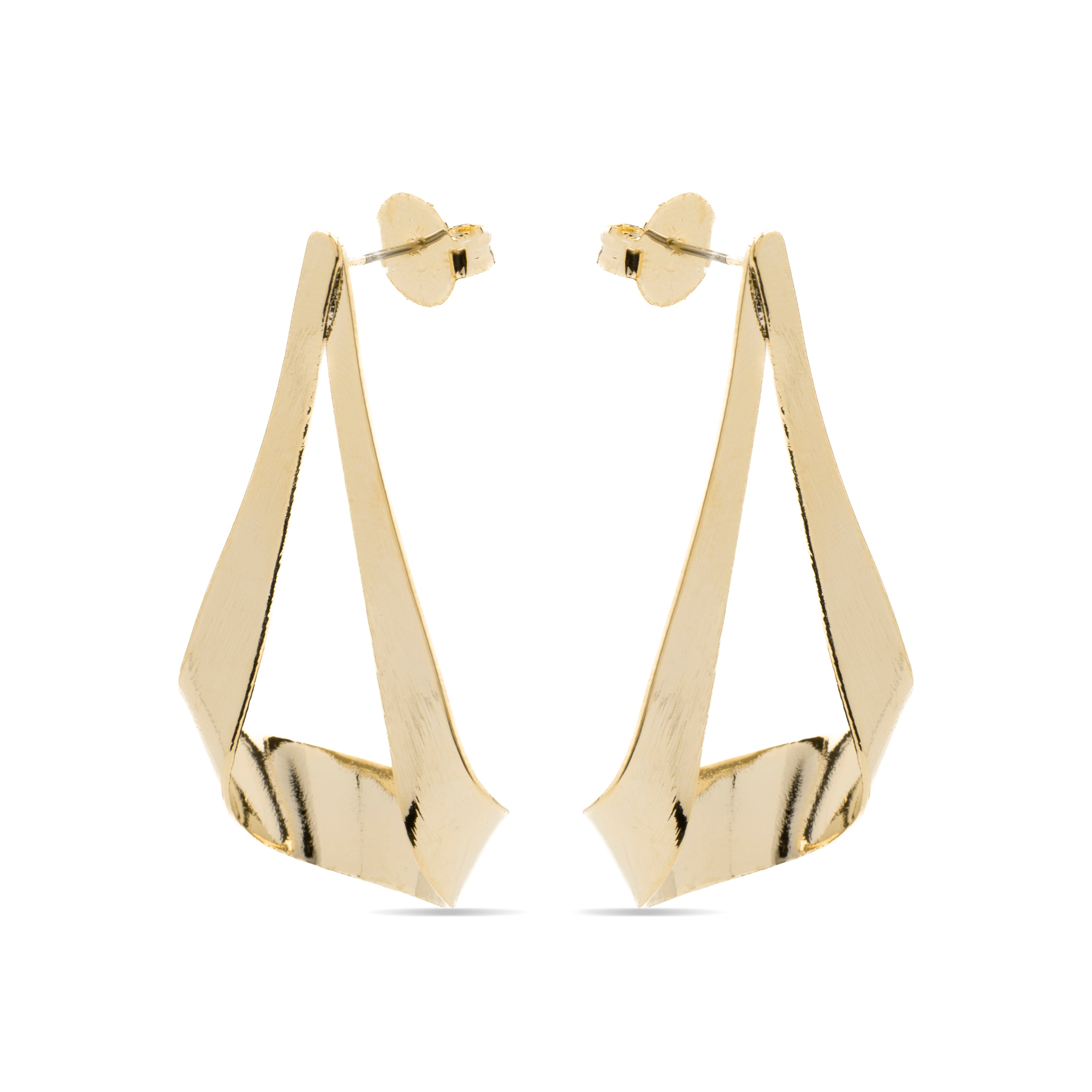 Pendientes acabados en oro amarillo 18K - Anaot