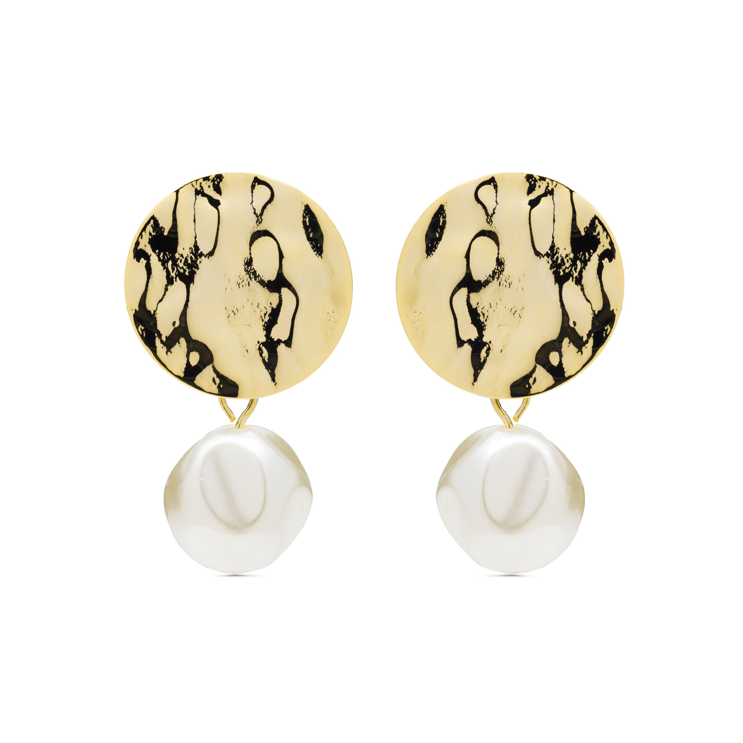 Boucles d'oreilles finies en or jaune 18 carats - Anndas