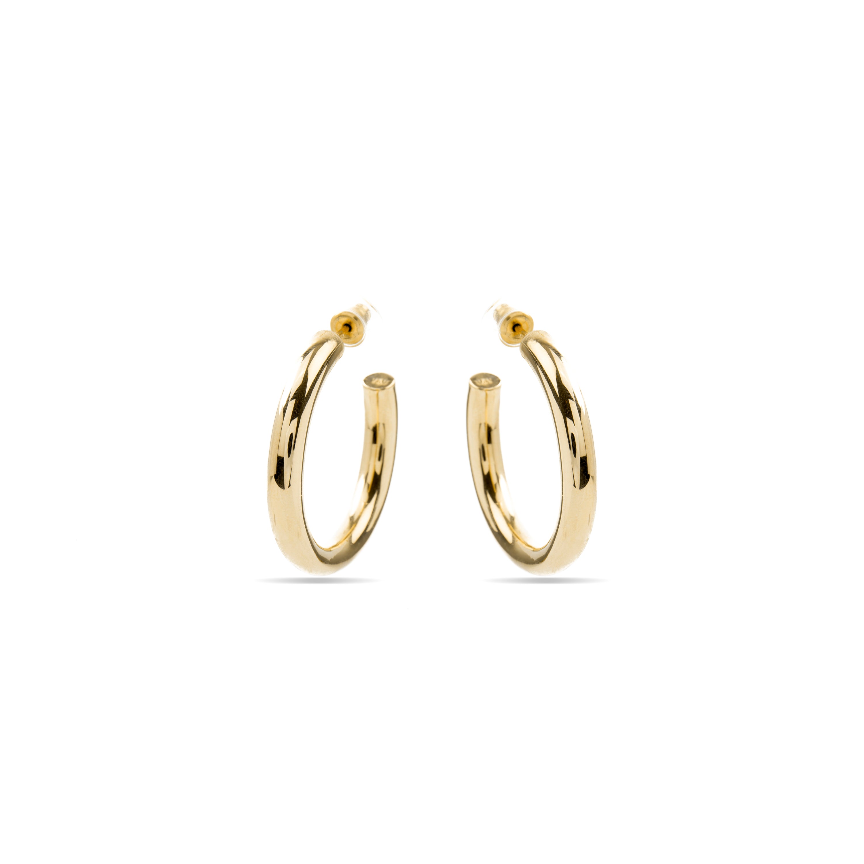 Orecchini di 35mm di diametro finitura Oro Giallo 18K - Maret