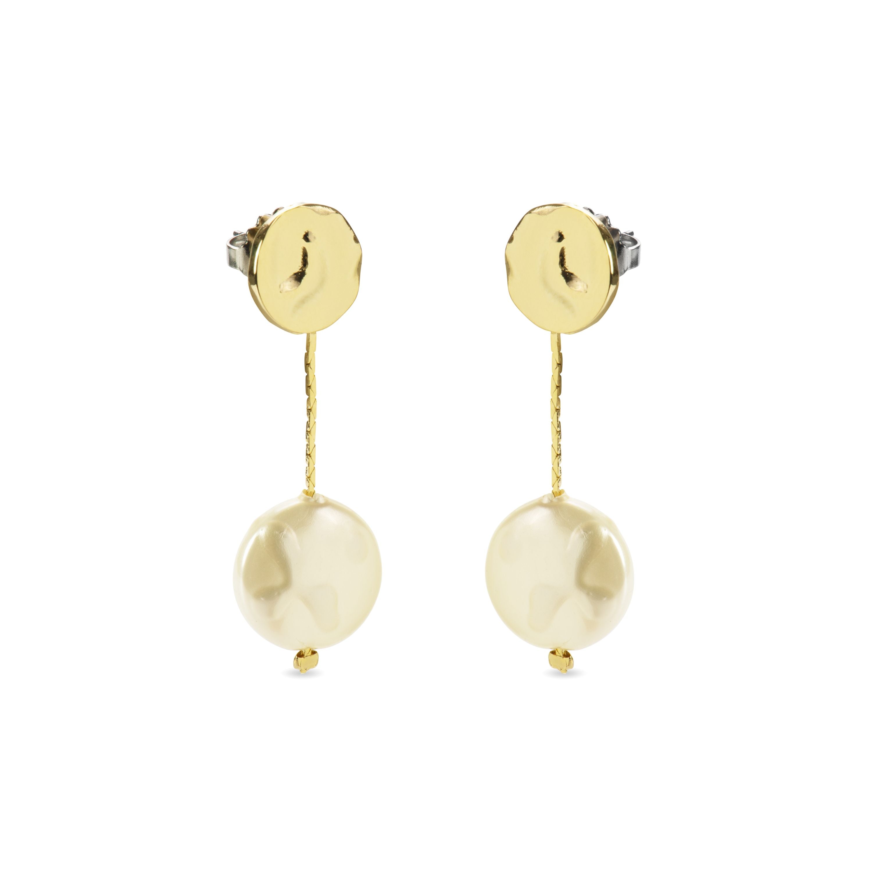 Boucles d'oreilles Vidthas finies en or jaune 18 carats