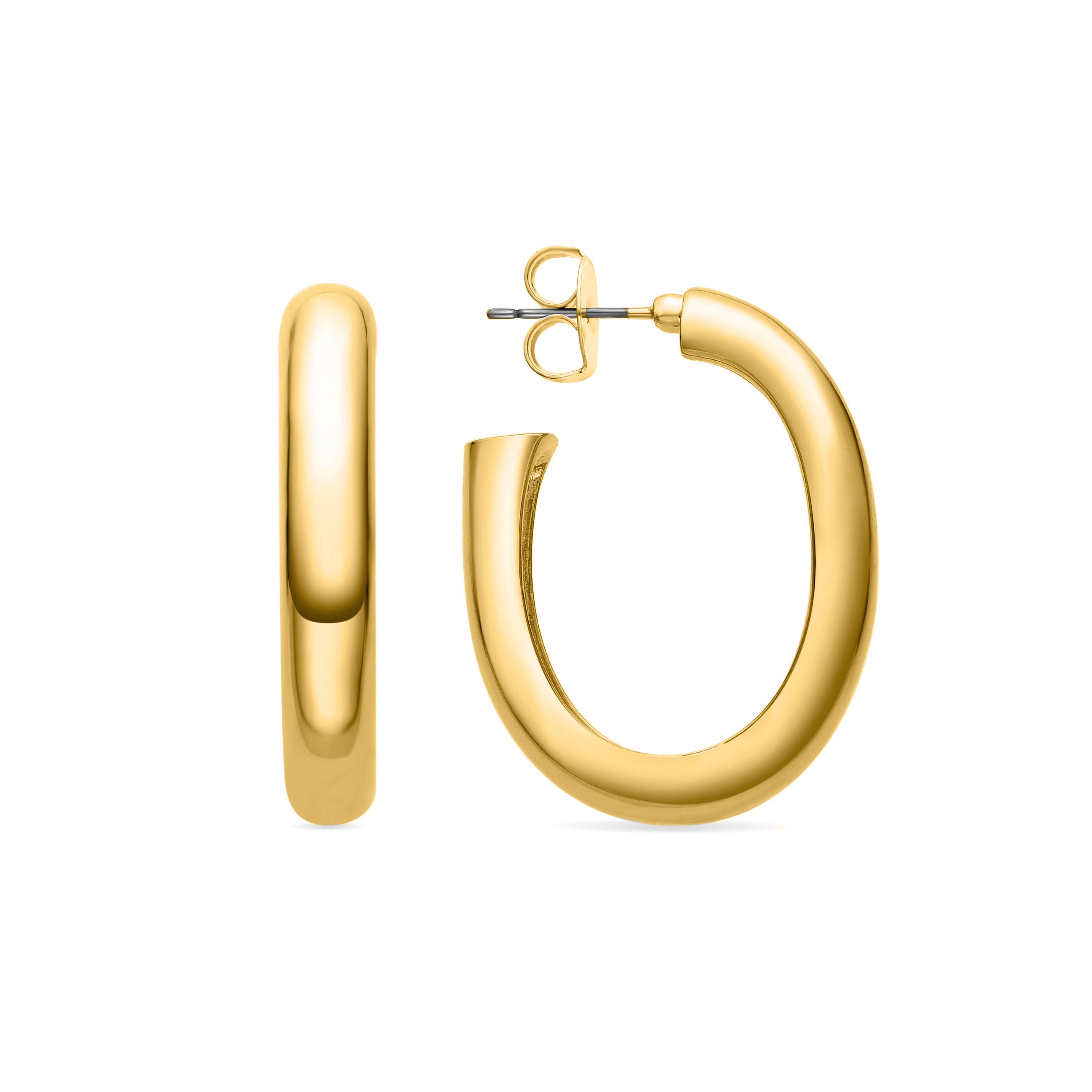 Pendientes acabados en oro amarillo 18K - Hewcar