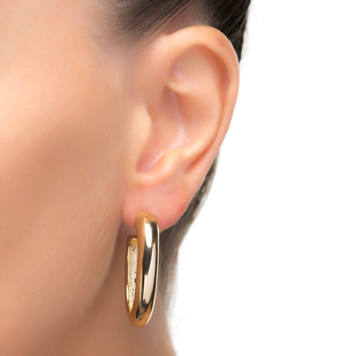 Pendientes acabados en oro amarillo 18K - Hewcar