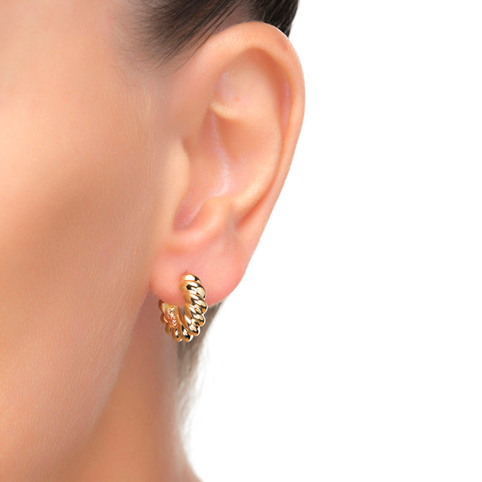 Pendientes acabados en oro jaune 18K - Tomven