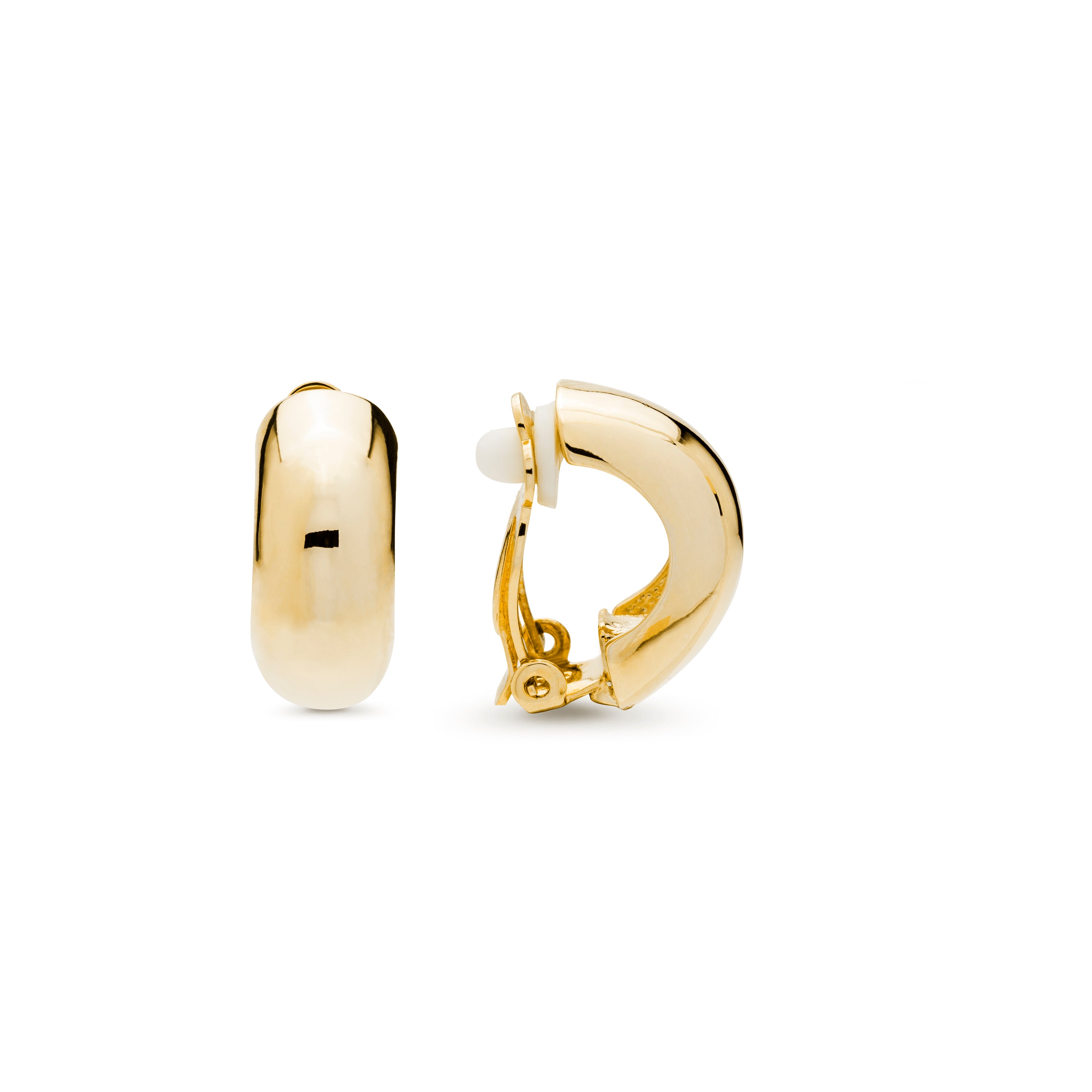 Brincos acabados em ouro amarelo 18K - Kevda