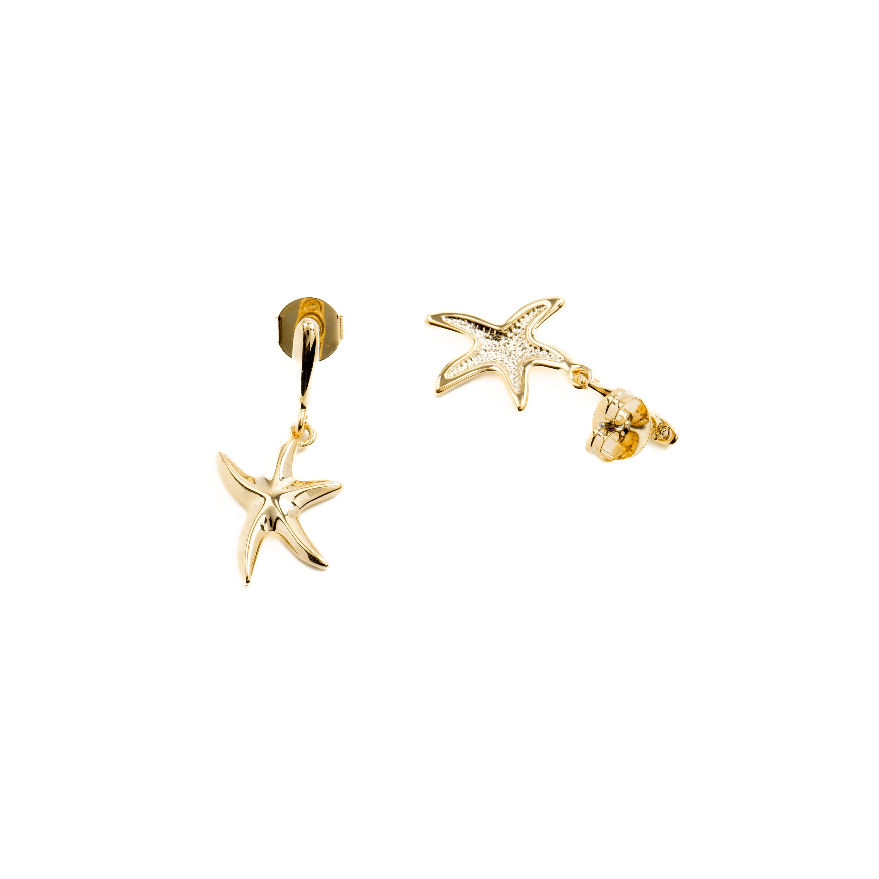 Brincos acabados em ouro amarelo 18K - Snes
