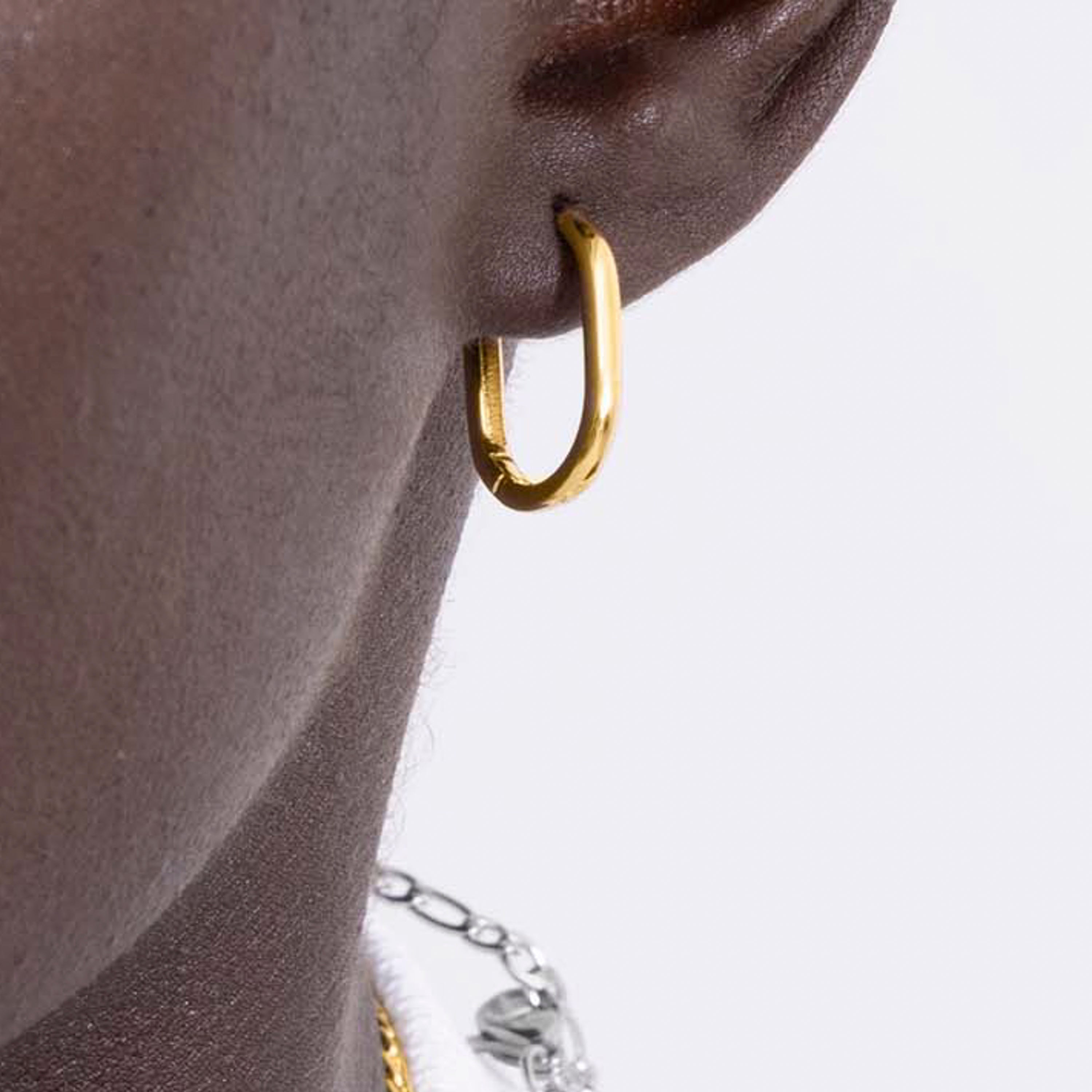 Boucles d'oreilles de 14mm de diamètre finition Or Jaune 18K - Wiselu