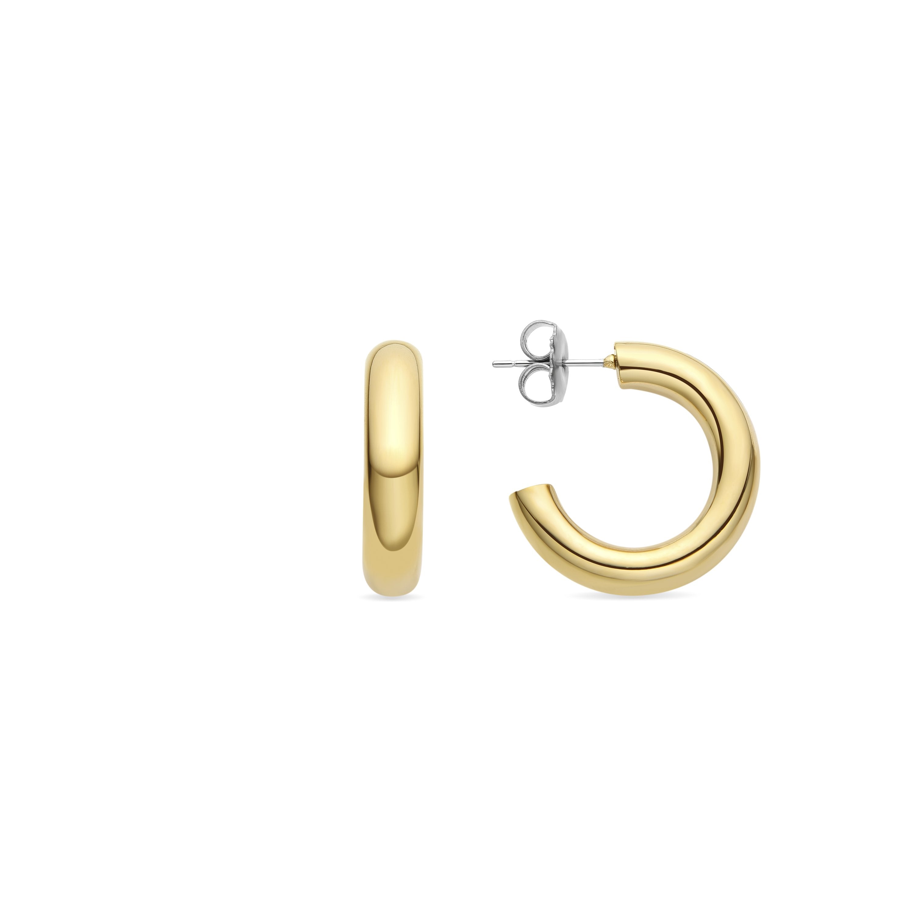 Orecchini di 13mm di diametro finitura Oro Giallo 18K - Shiwa