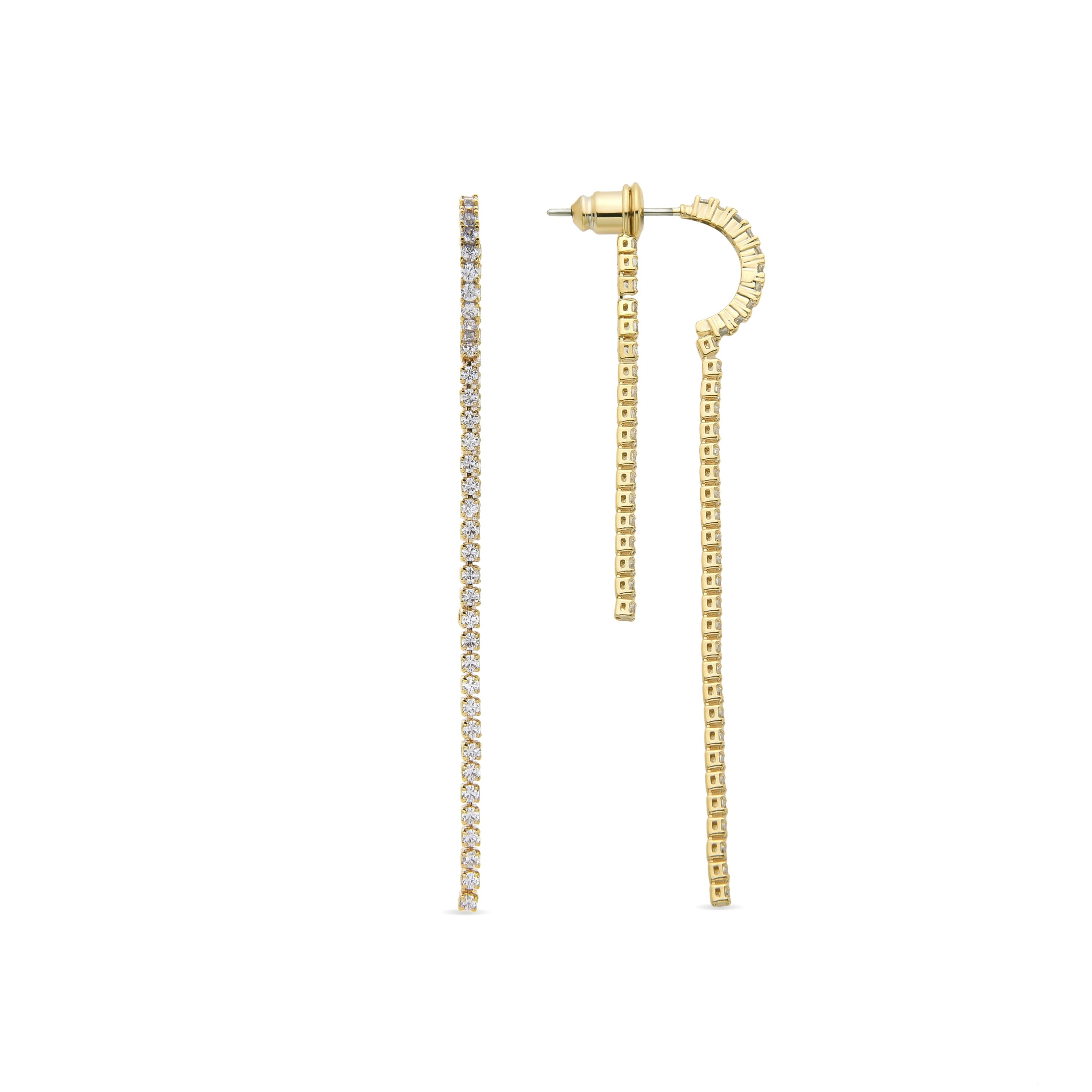 Ohrringe aus Zirkonia mit 18K Gelbgold-Finish - Dinne