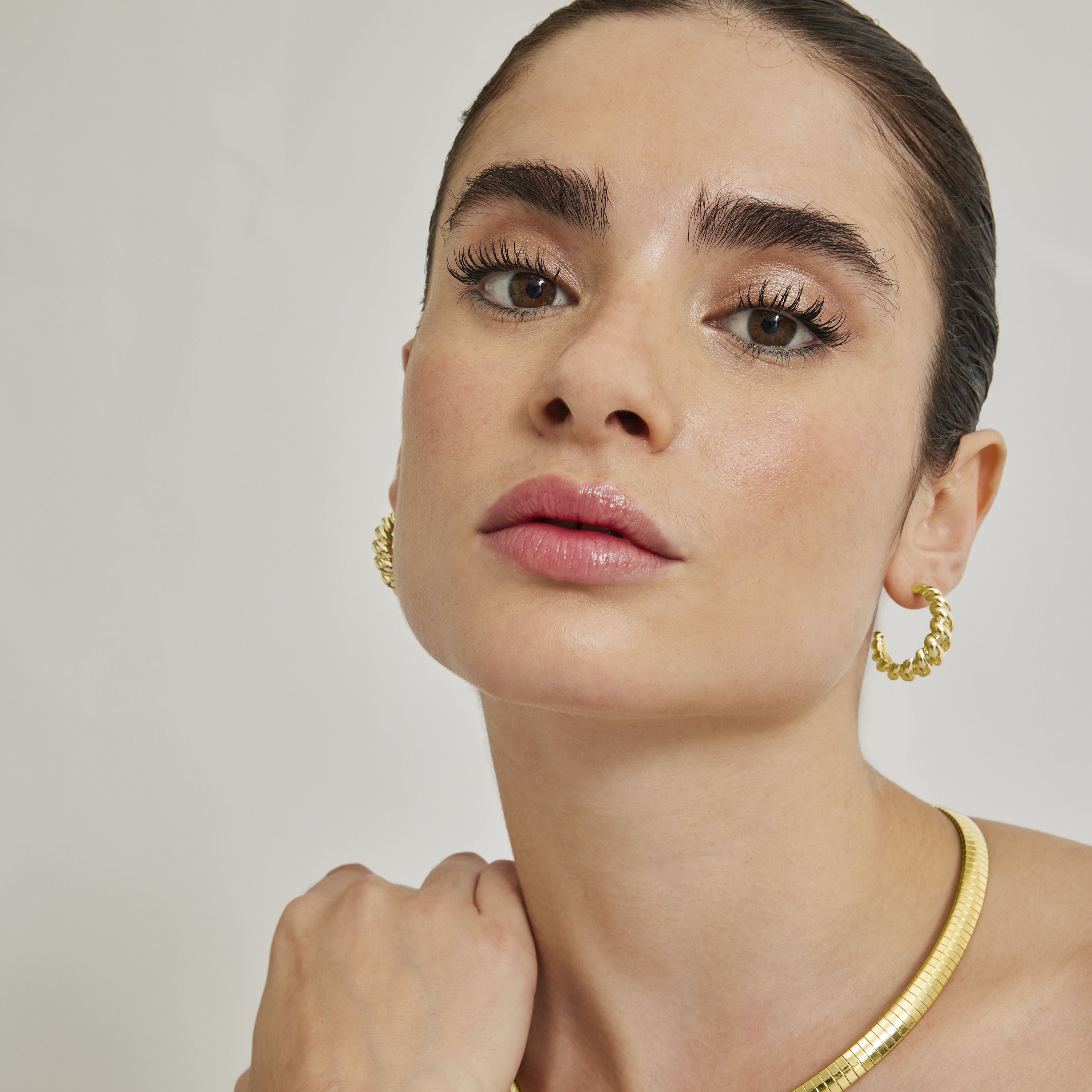 Boucles d'oreilles de 16mm de diamètre finition Or Jaune 18K - Intia