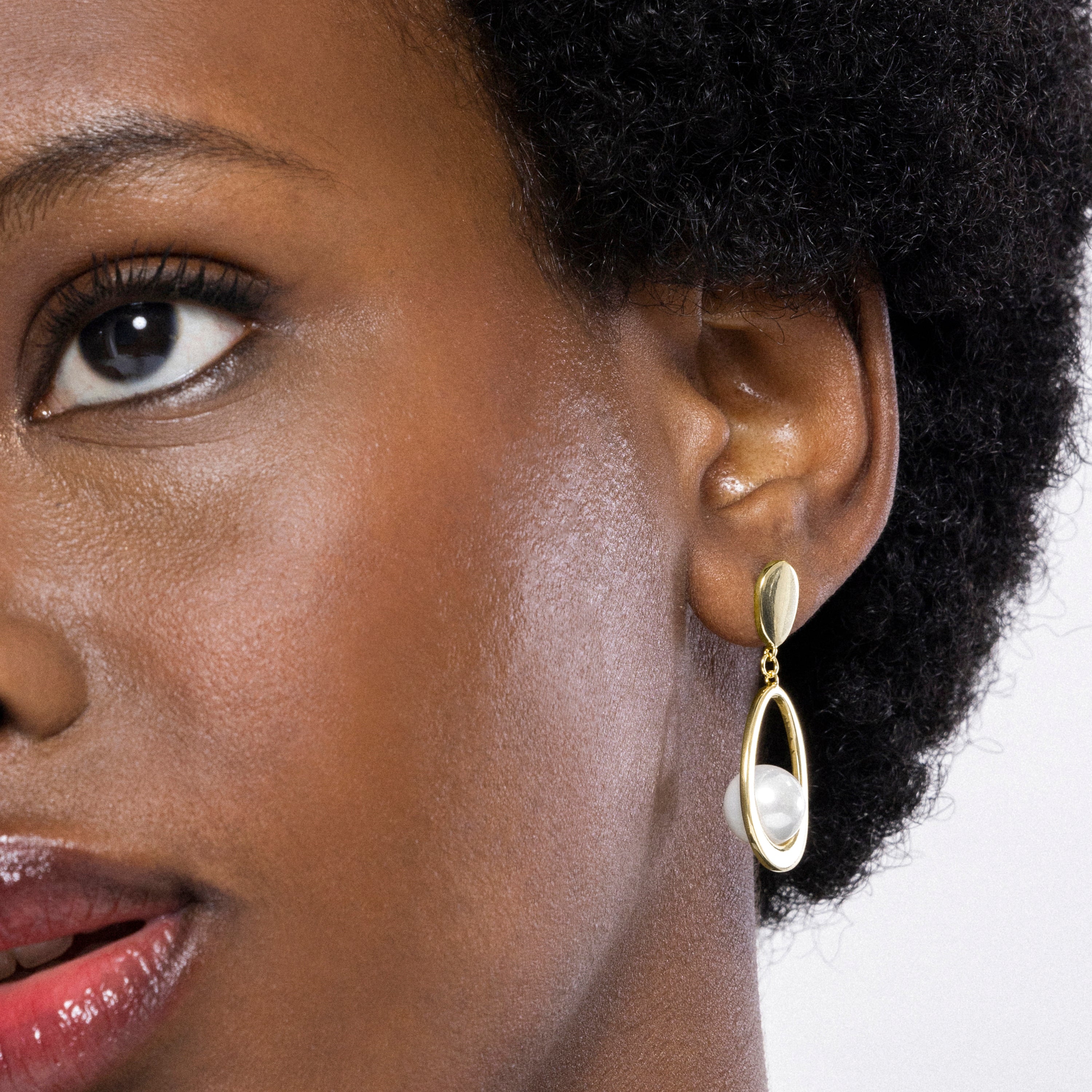 Earrings finished in 18K yellow gold - Mayla