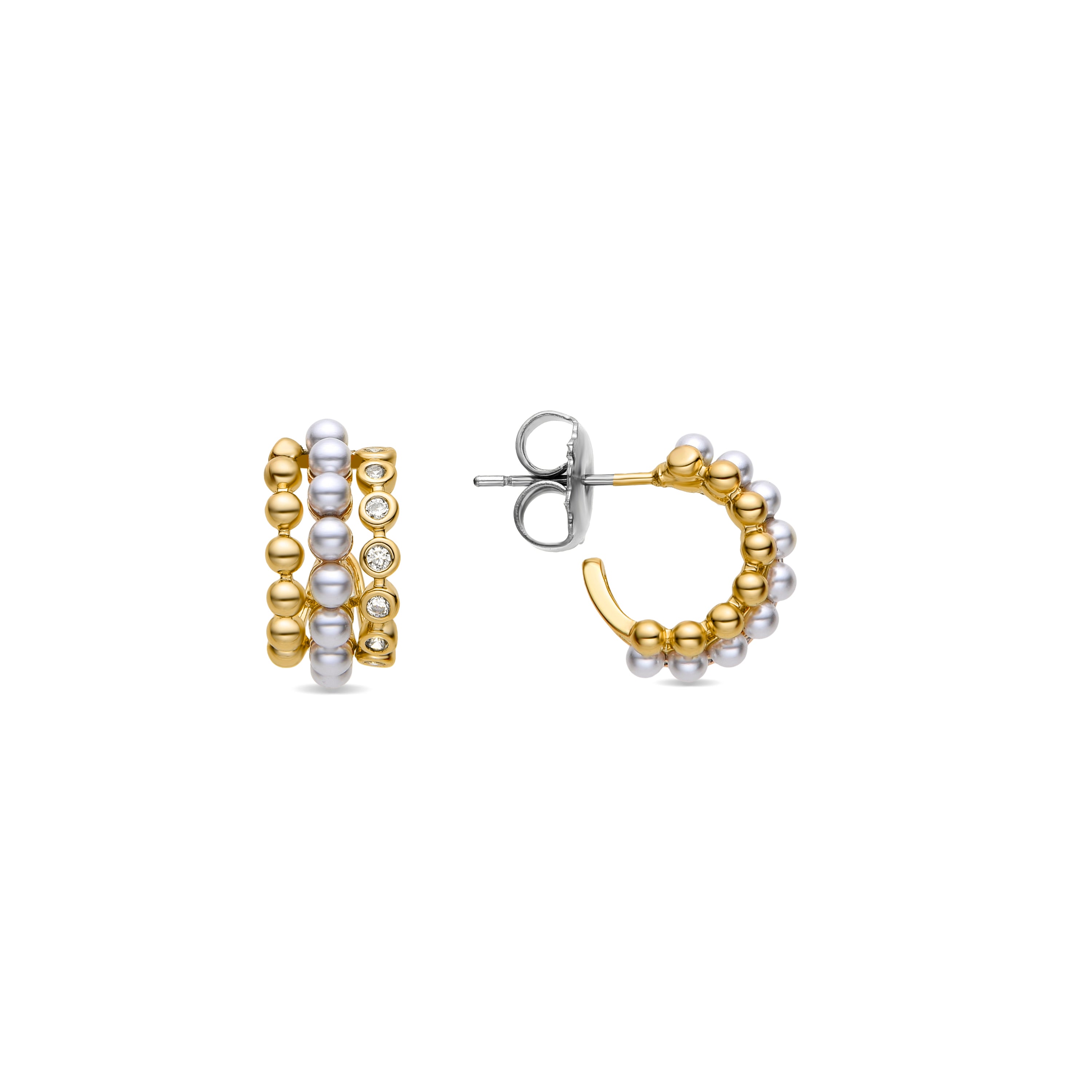 Boucles d'oreilles finition or jaune 18K - Elnoy