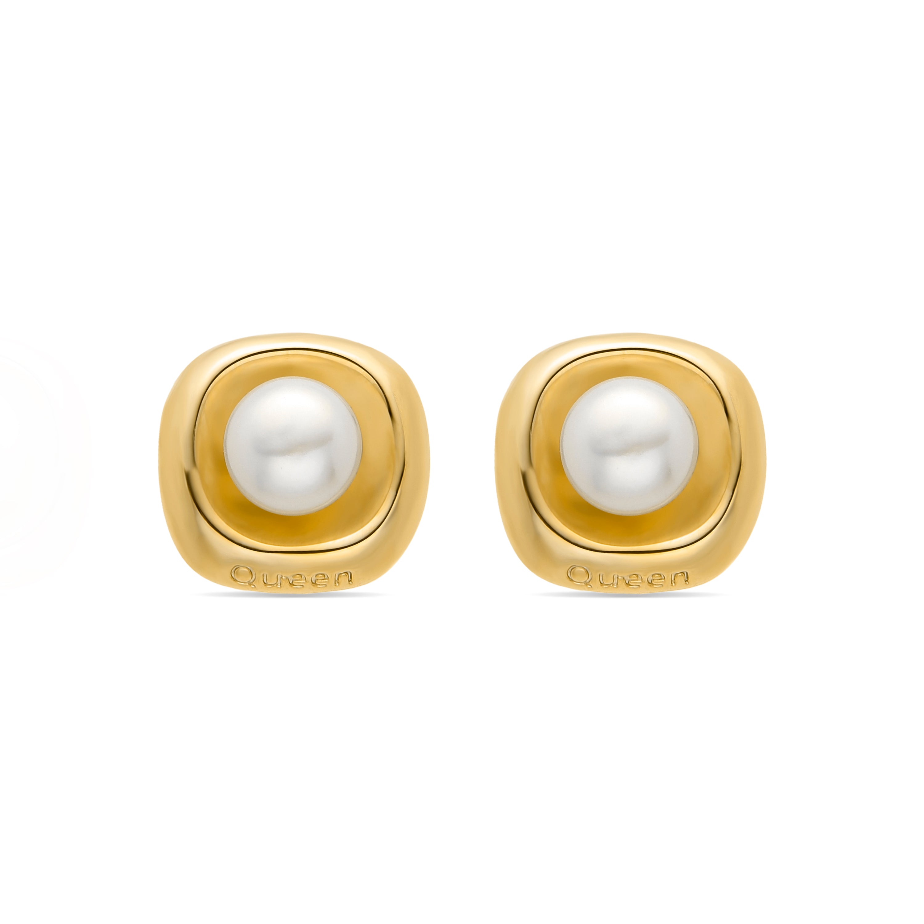 Boucles d'oreilles Fusah finies en or jaune 18 carats