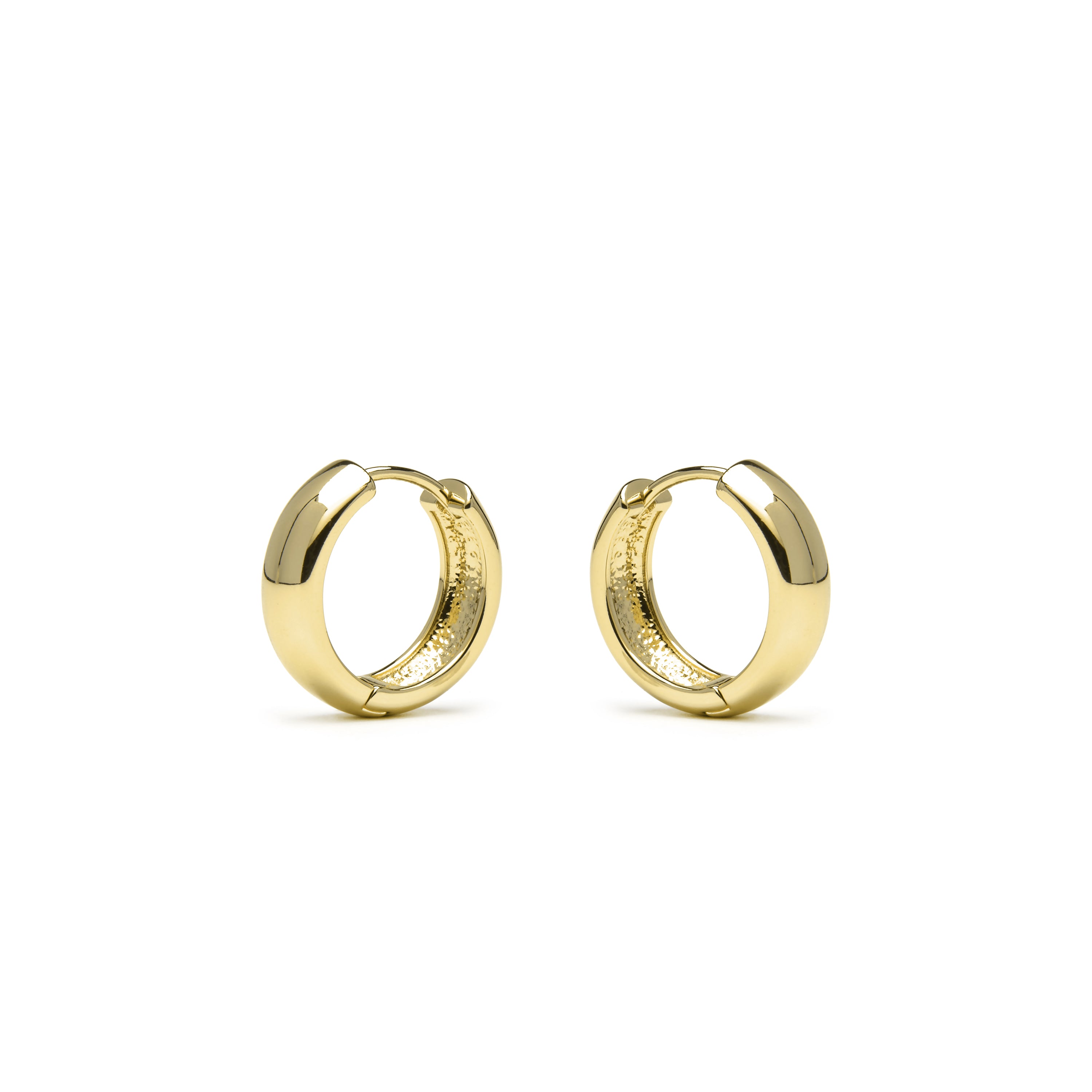 Ohrringe mit 16mm Durchmesser, 18k Gelbgold-Finish - Apruk