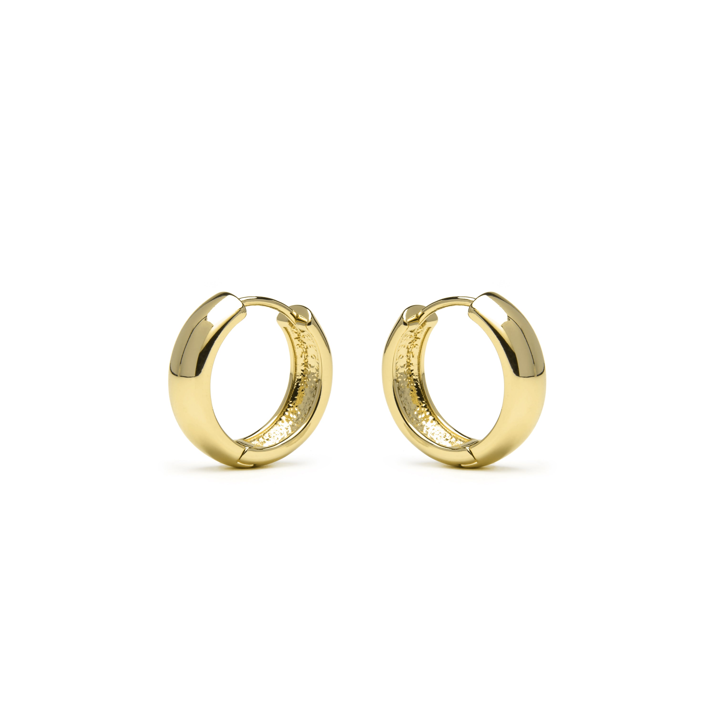 Boucles d'oreilles de 18mm de diamètre finition Or Jaune 18k - Apruk