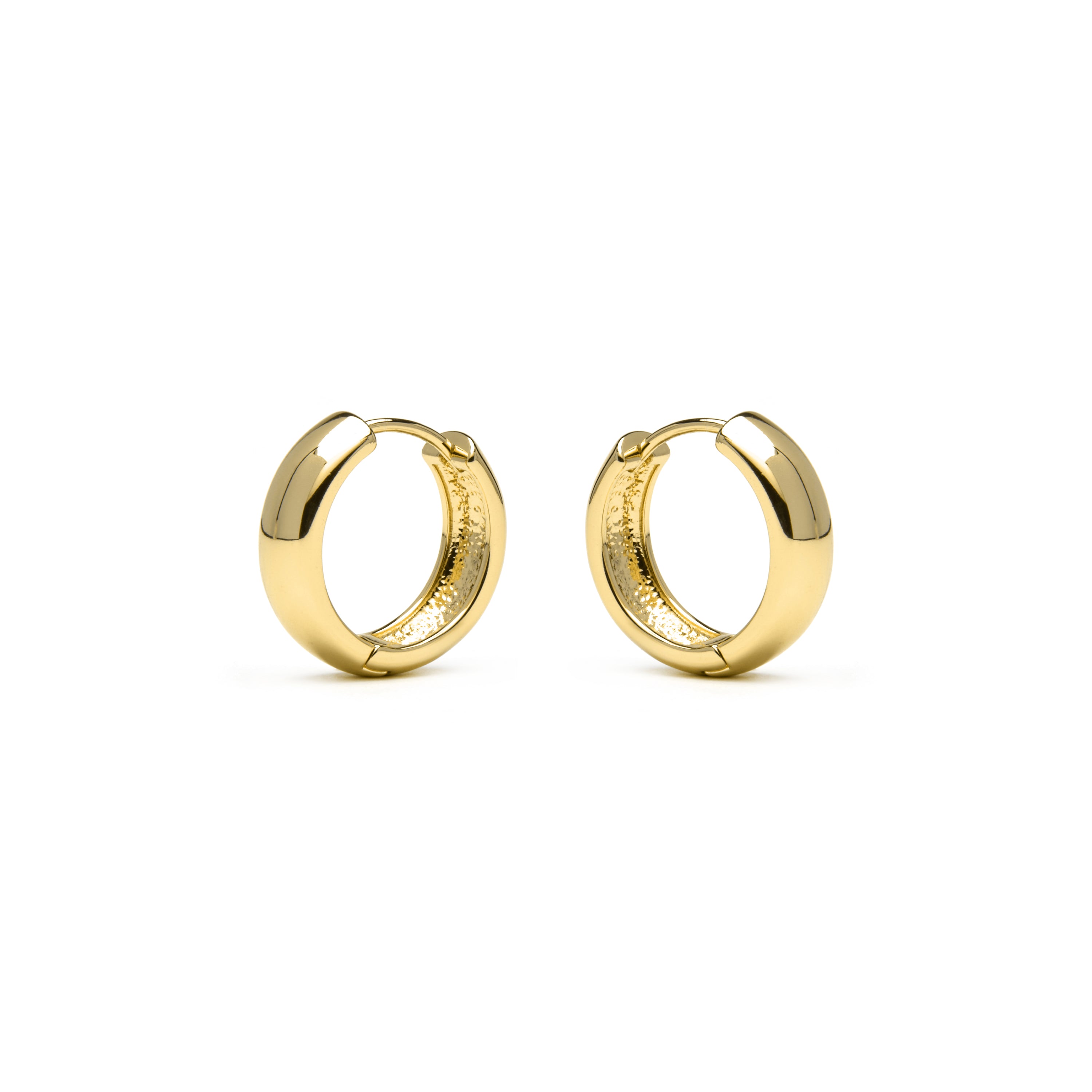 Pendientes de 22mm de diámetro acabado oro Amarillo de 18k - Apruk