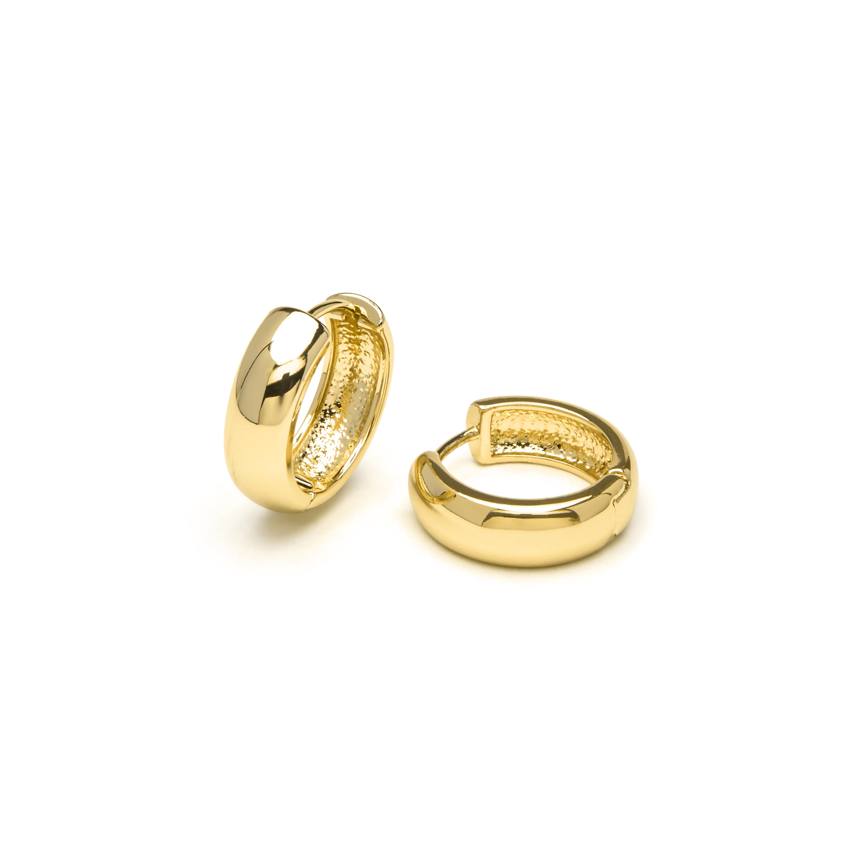 Pendientes de 22mm de diámetro acabado oro Amarillo de 18k - Apruk