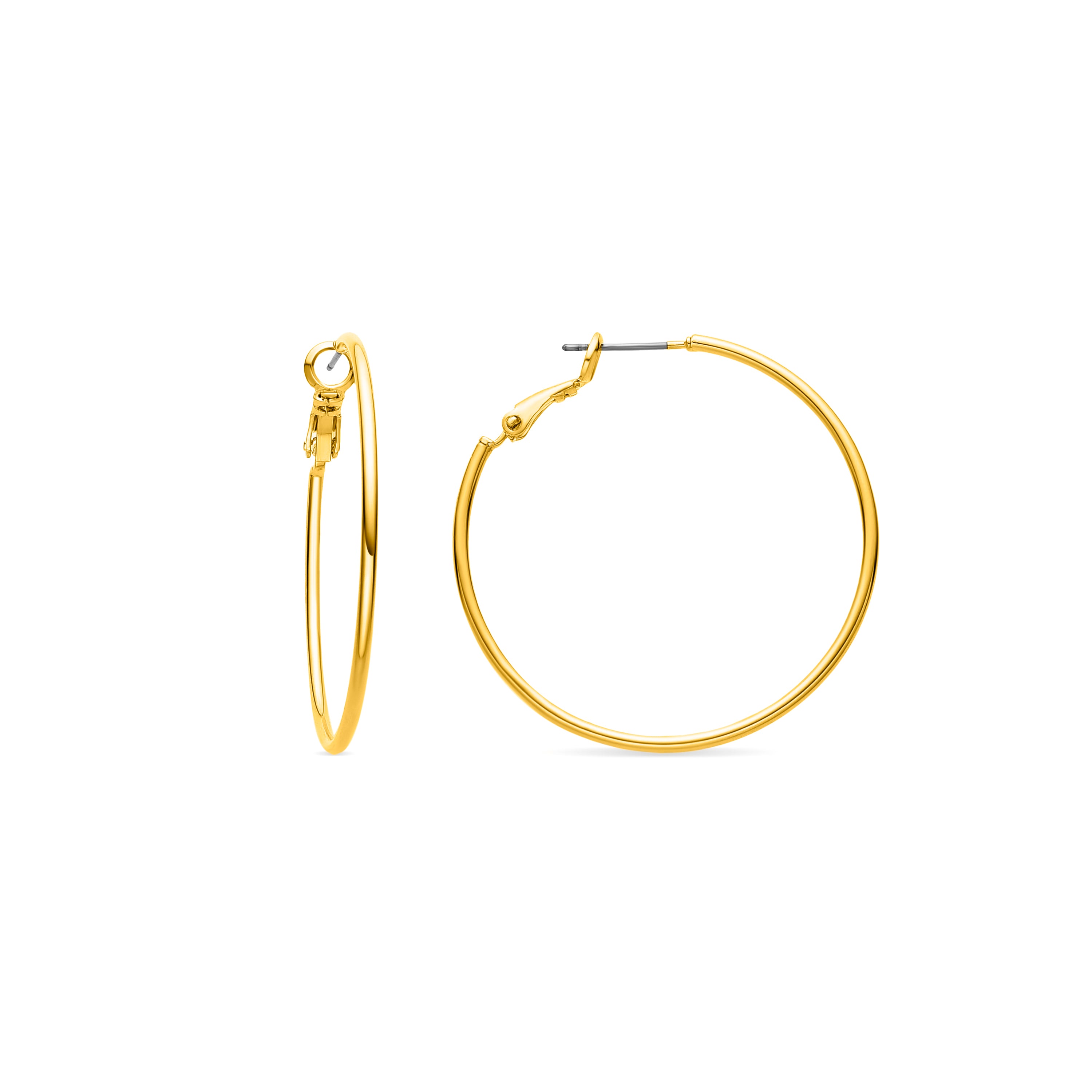 Orecchini di 40mm di diametro finitura Oro Giallo 18k - Kelxo