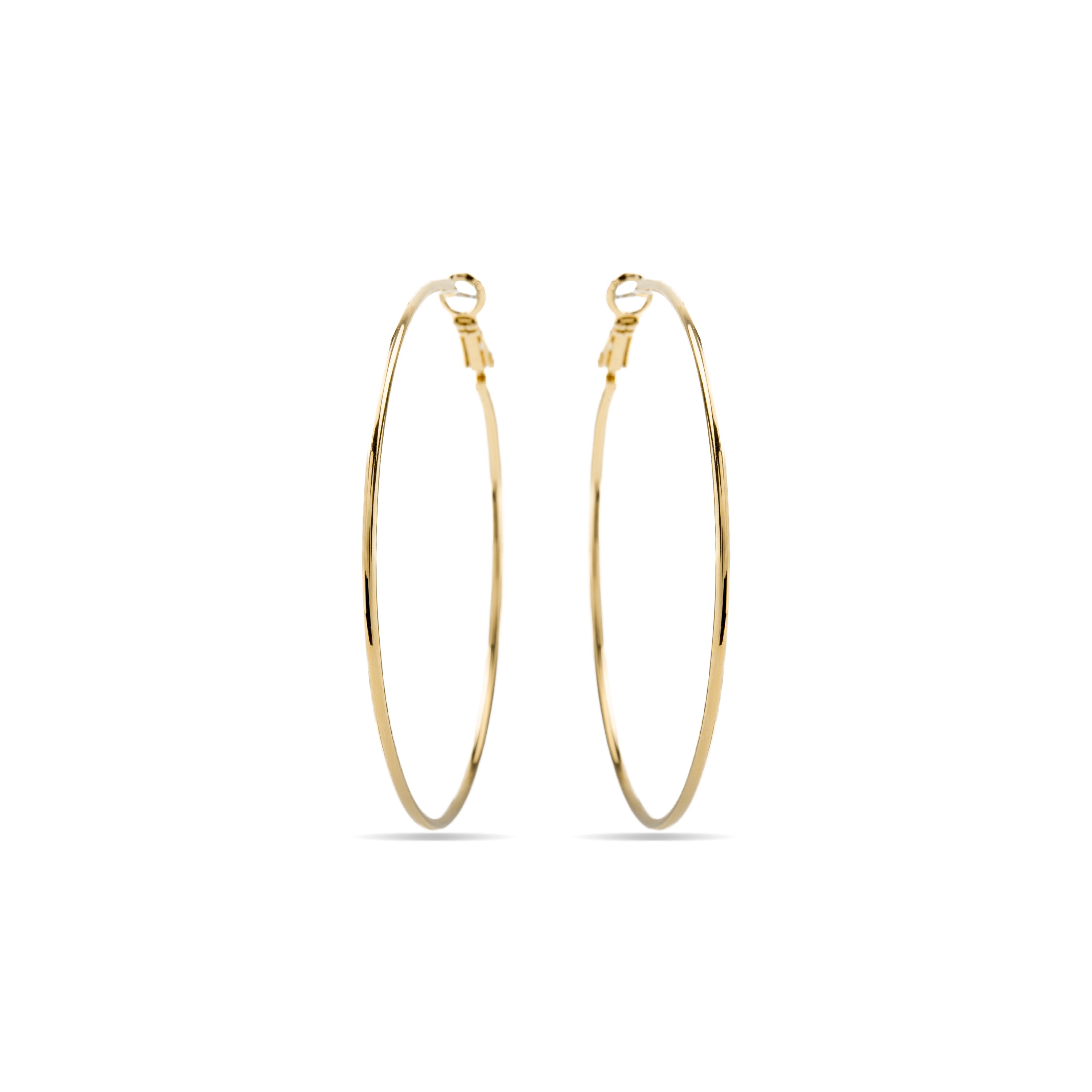 Pendientes de 60mm de diámetro acabado Oro Amarillo de 18k - Kelxo