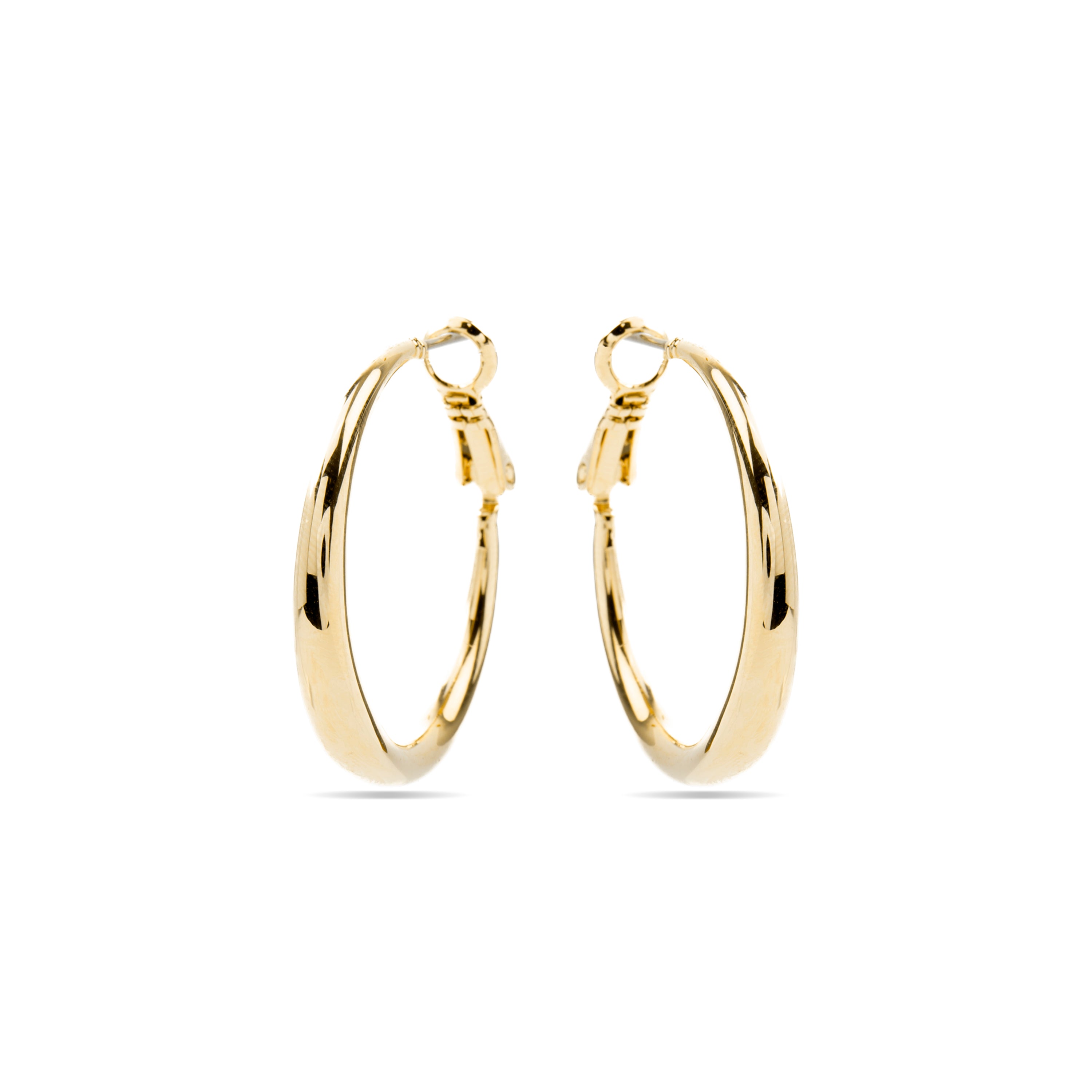 Orecchini di 28mm di diametro finitura Oro Giallo 18k - Qupa