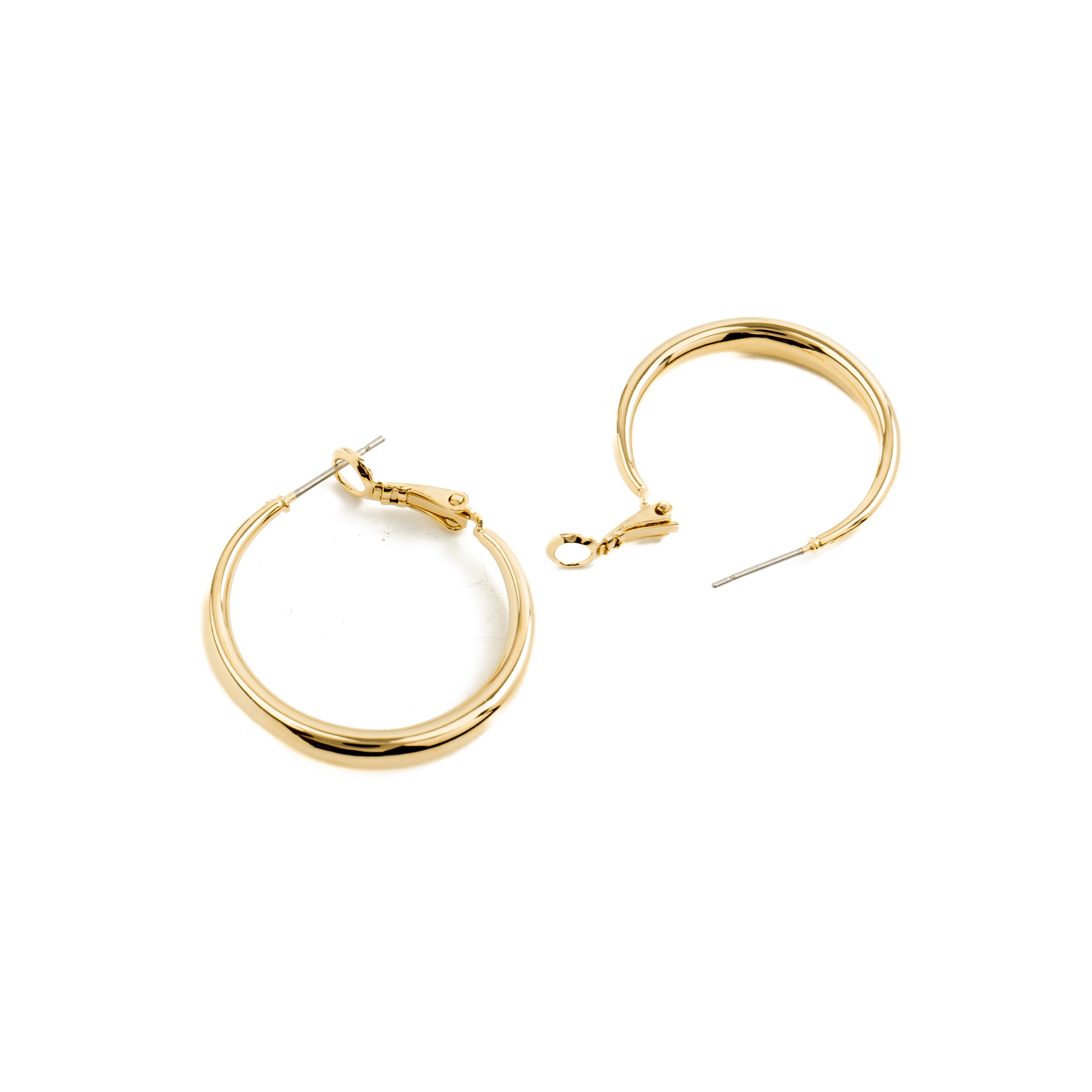 Orecchini di 28mm di diametro finitura Oro Giallo 18k - Qupa
