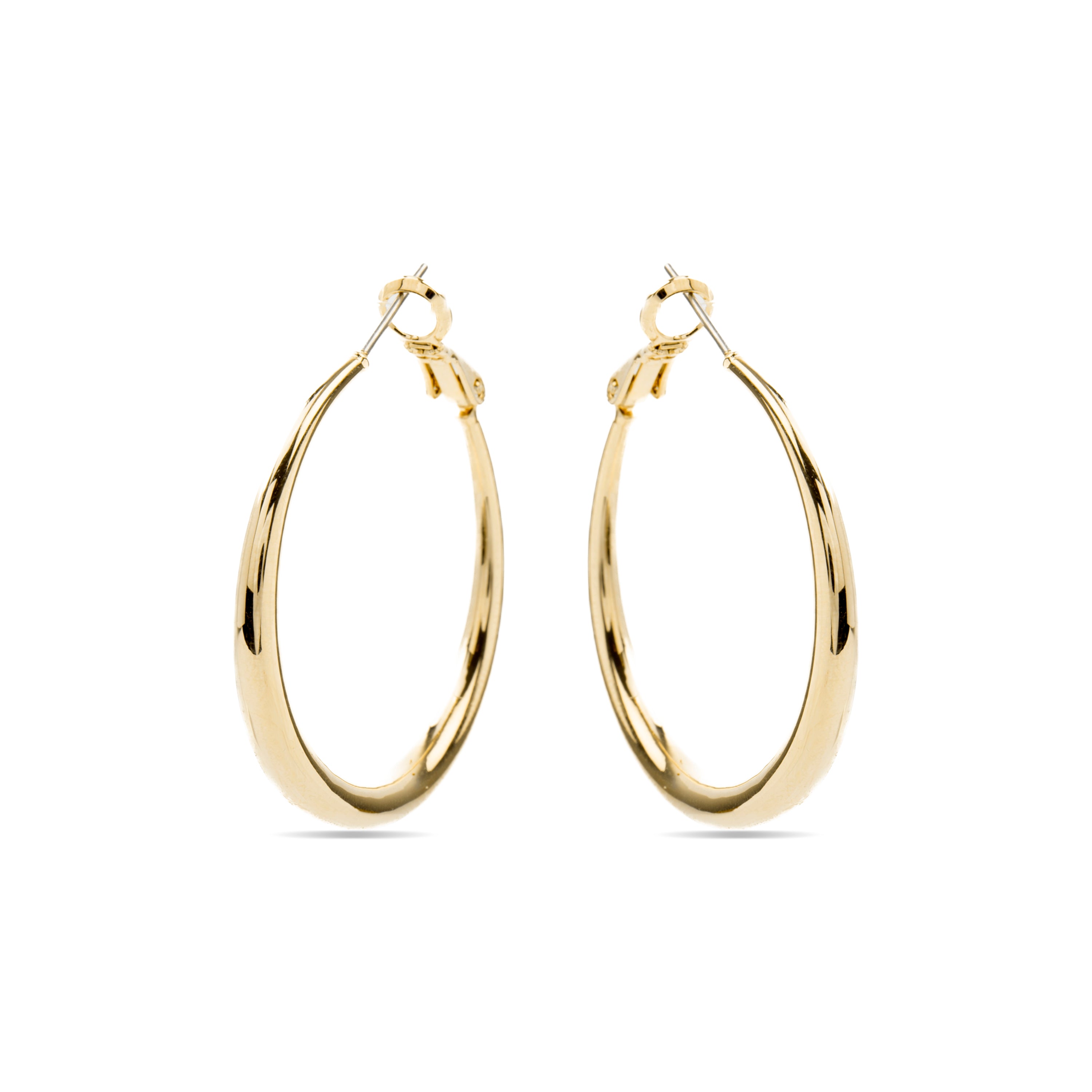 Boucles d'oreilles de 34mm de diamètre finition Or Jaune 18k - Qupa