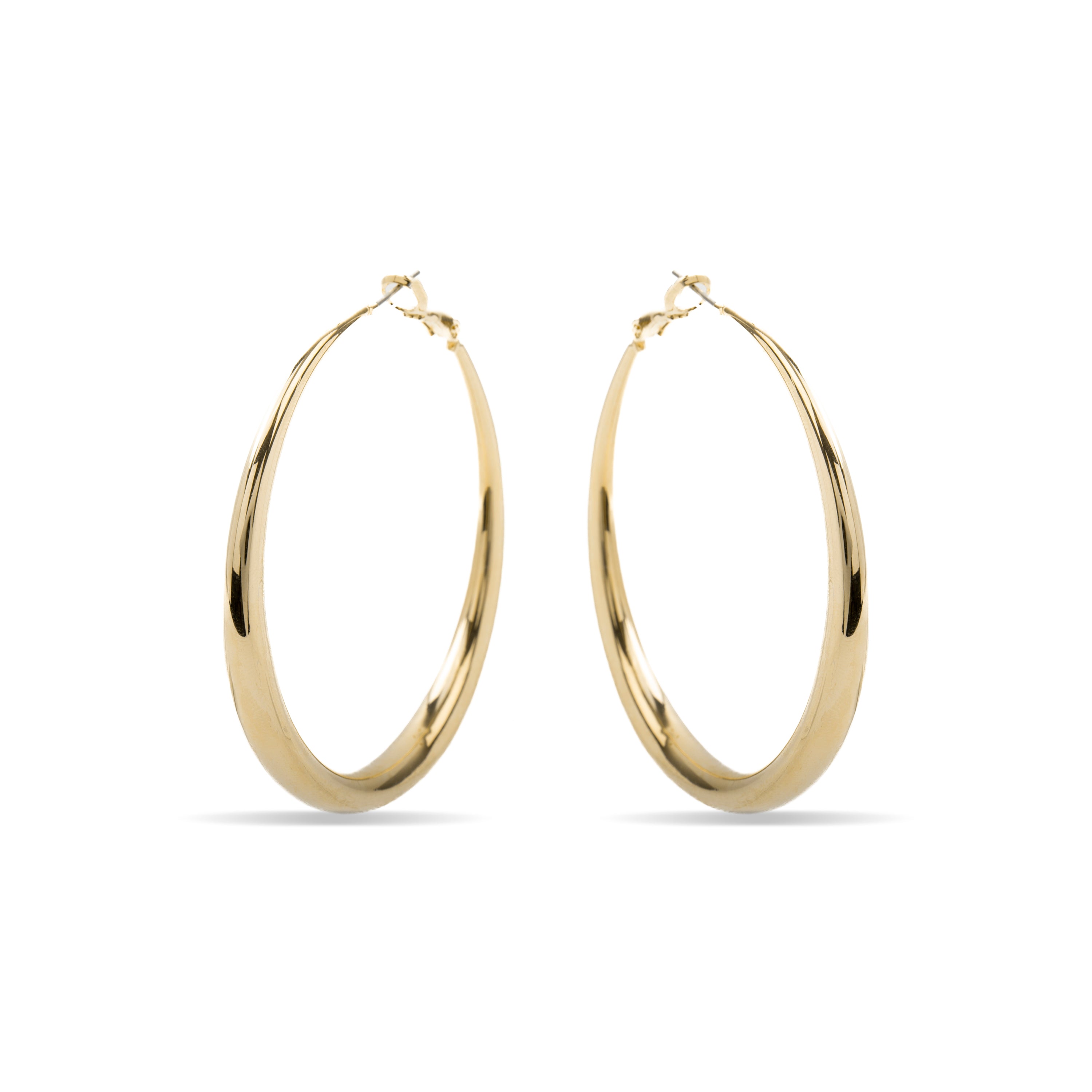 Pendientes de 54mm de diámetro acabado Oro Amarillo de 18k - Qupa