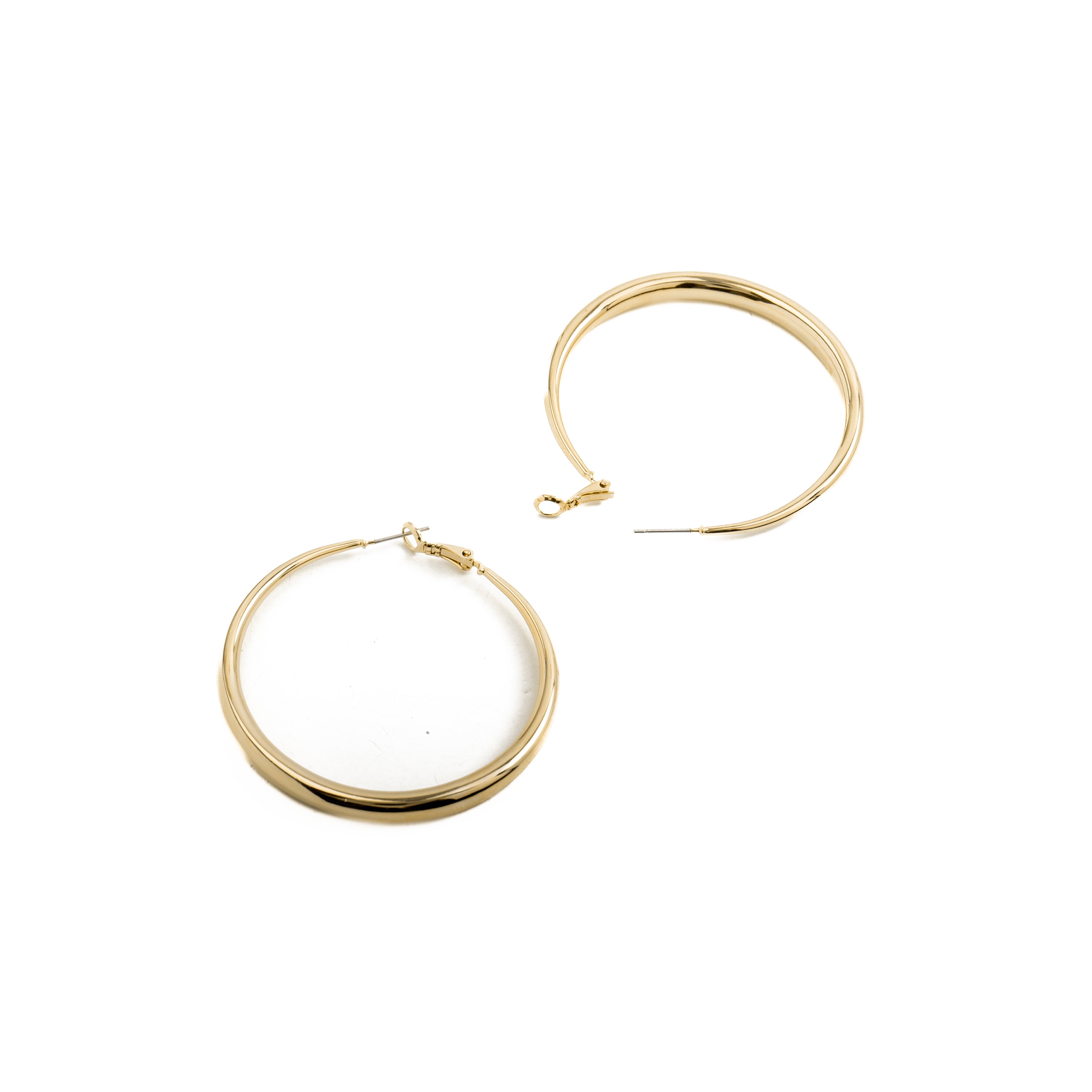 Pendientes de 54mm de diámetro acabado Oro Amarillo de 18k - Qupa