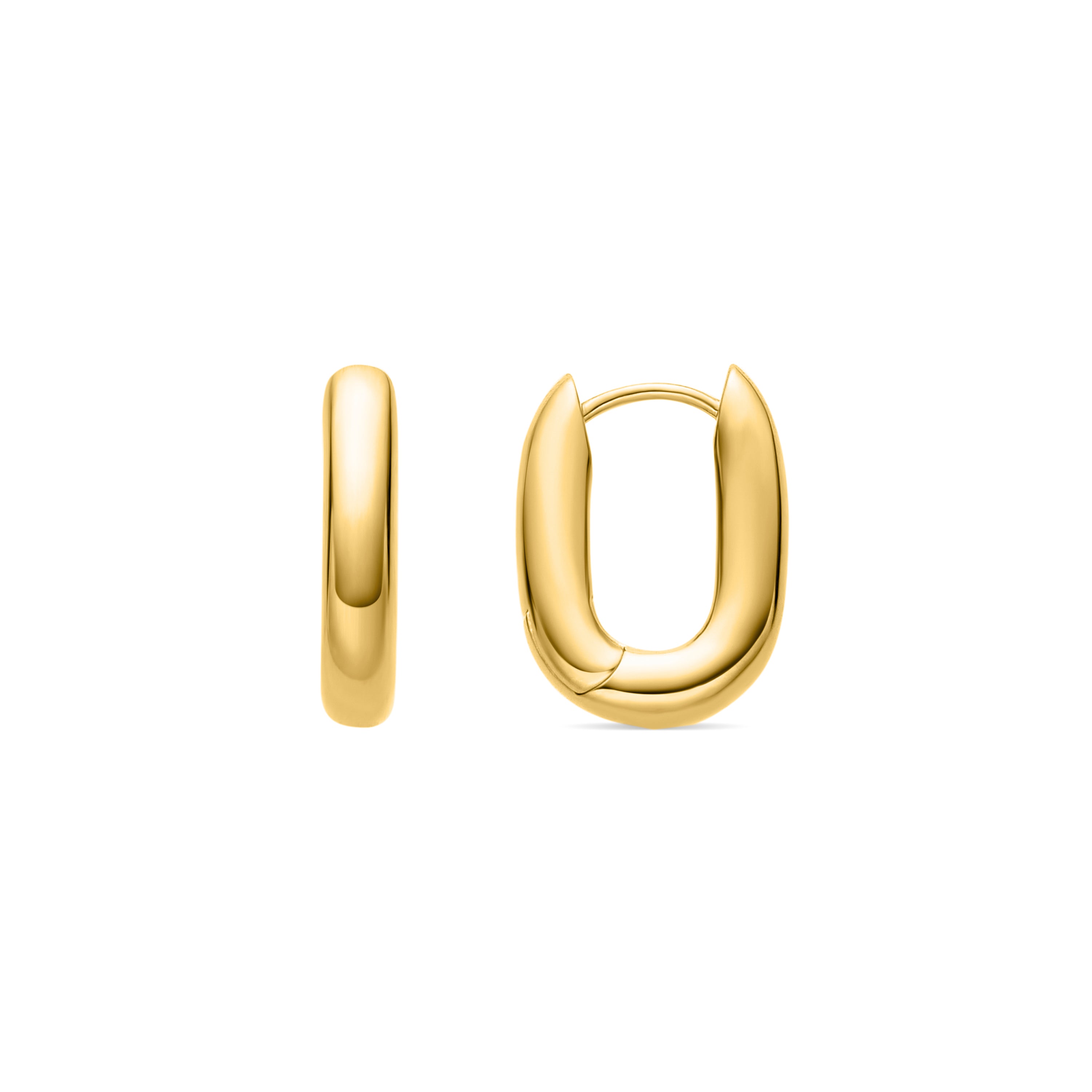 Brincos acabados em ouro amarelo 18K - Tankon