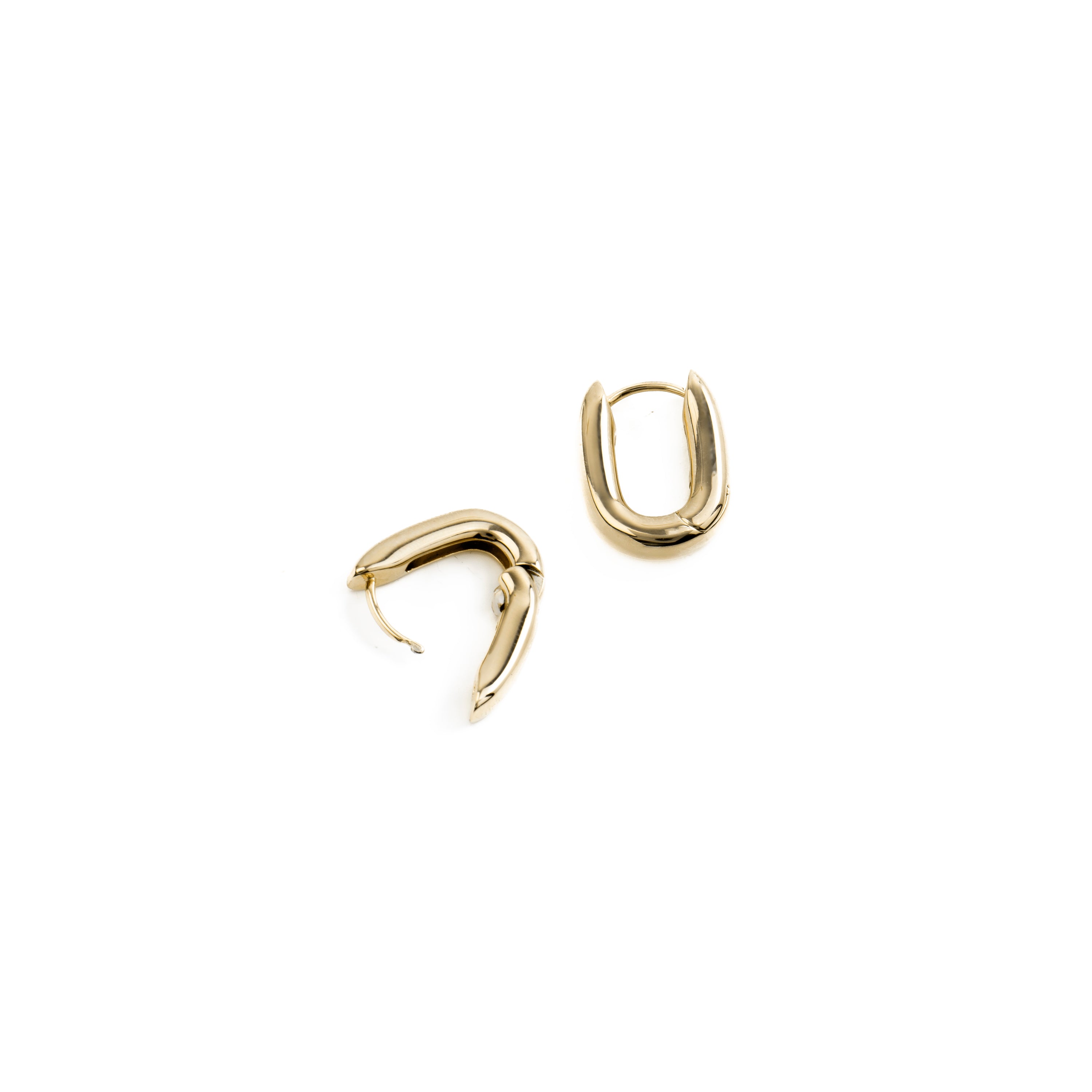 Brincos acabados em ouro amarelo 18K - Tankon